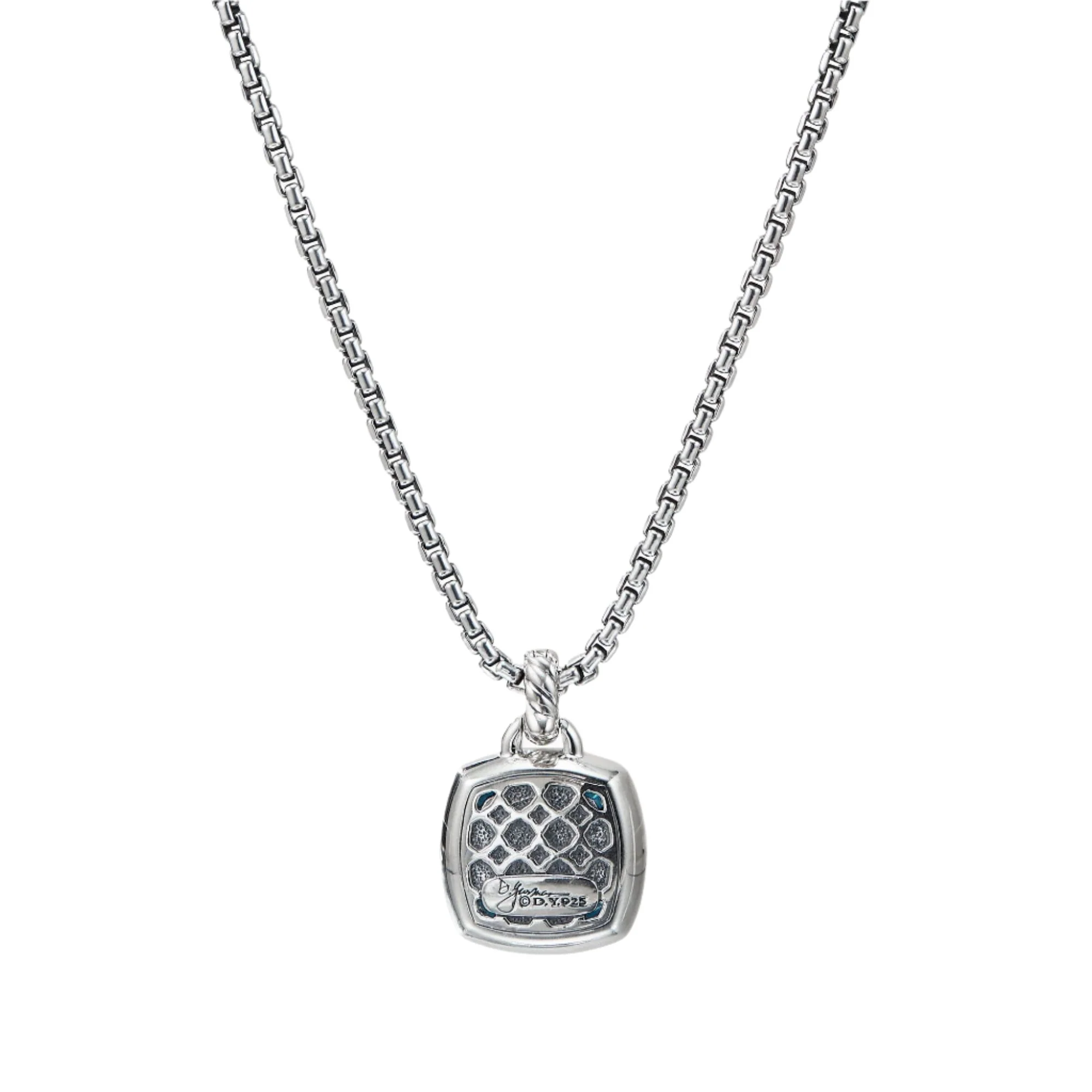 Pendant with Blue Topaz and Diamonds - Image 3