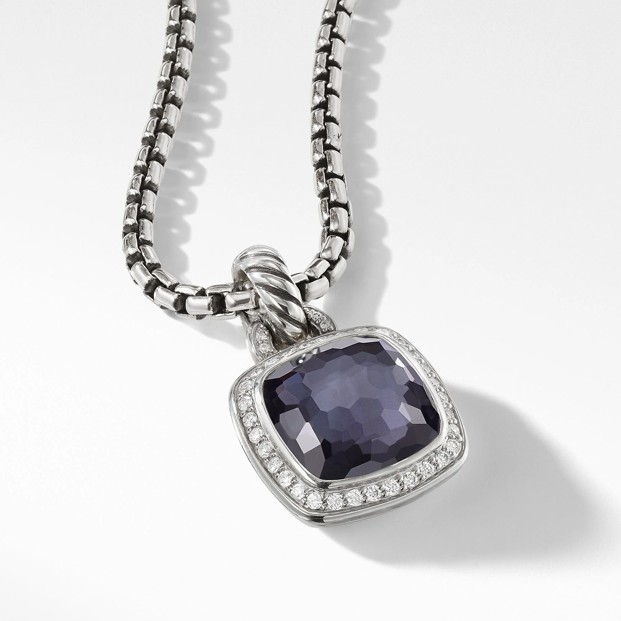 Pendant with Black Orchid and Diamonds - Image 4