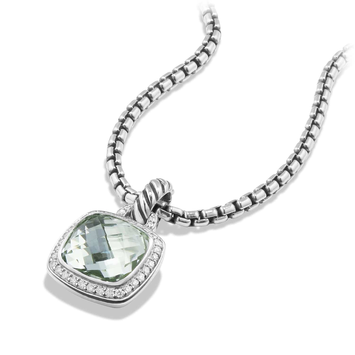 Pendant with Prasiolite and Diamonds - Image 3