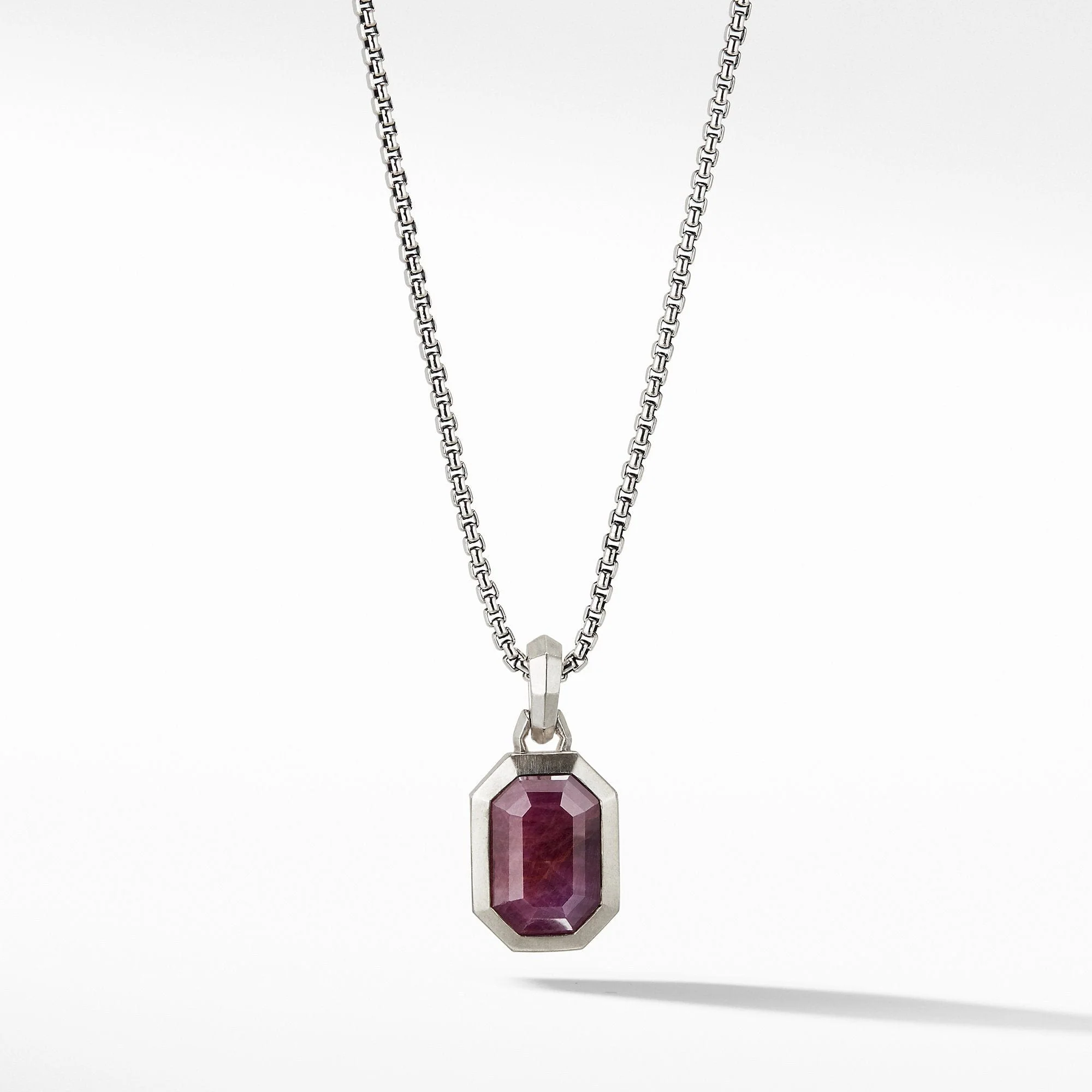 Emerald Cut Amulet with Indian Ruby
