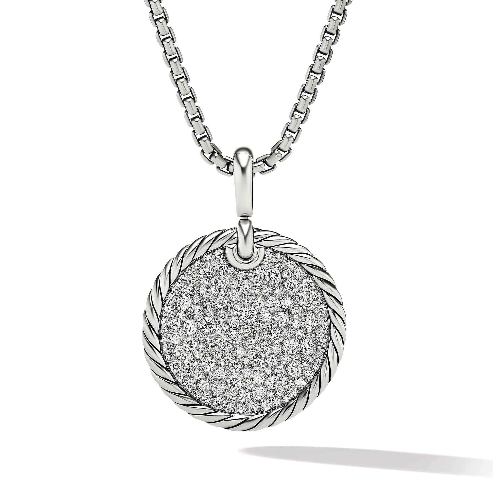 DY Elements® Disc Pendant with Pavé Diamonds