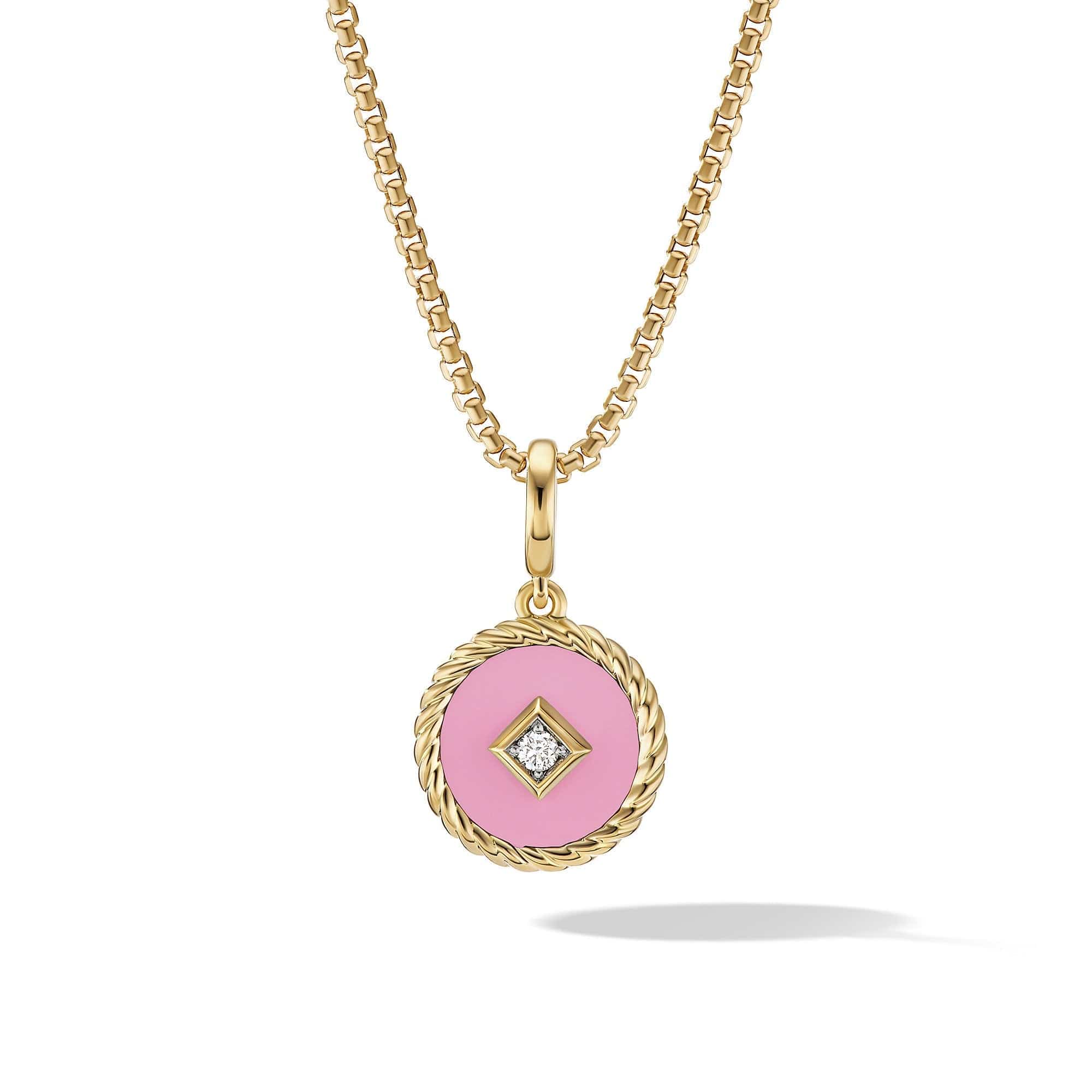 Cable Collectibles® Blush Enamel Charm with 18K Yellow Gold and Diamond