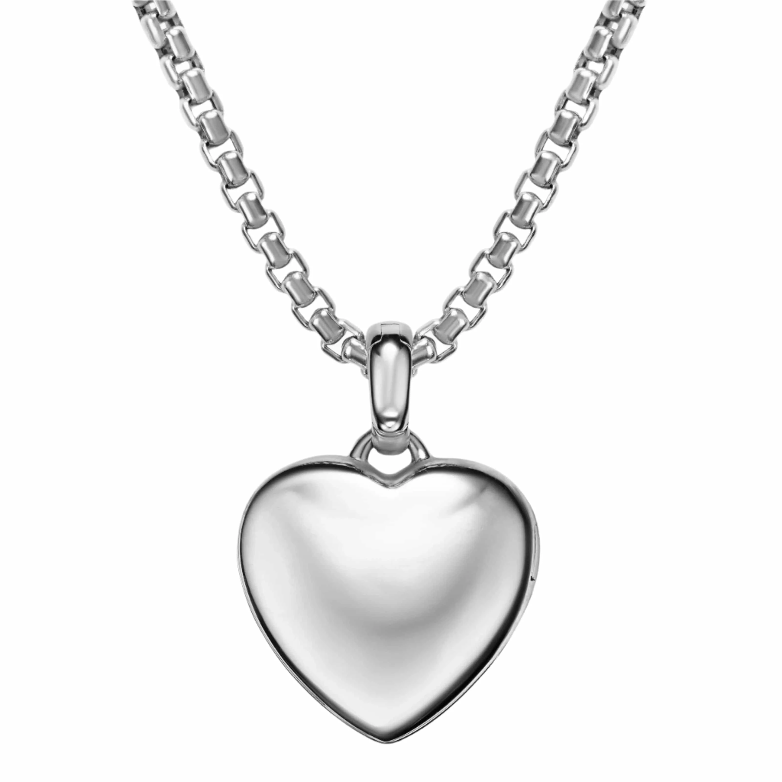 Sculpted Cable Heart Locket Sterling Silver, 23mm - Image 4
