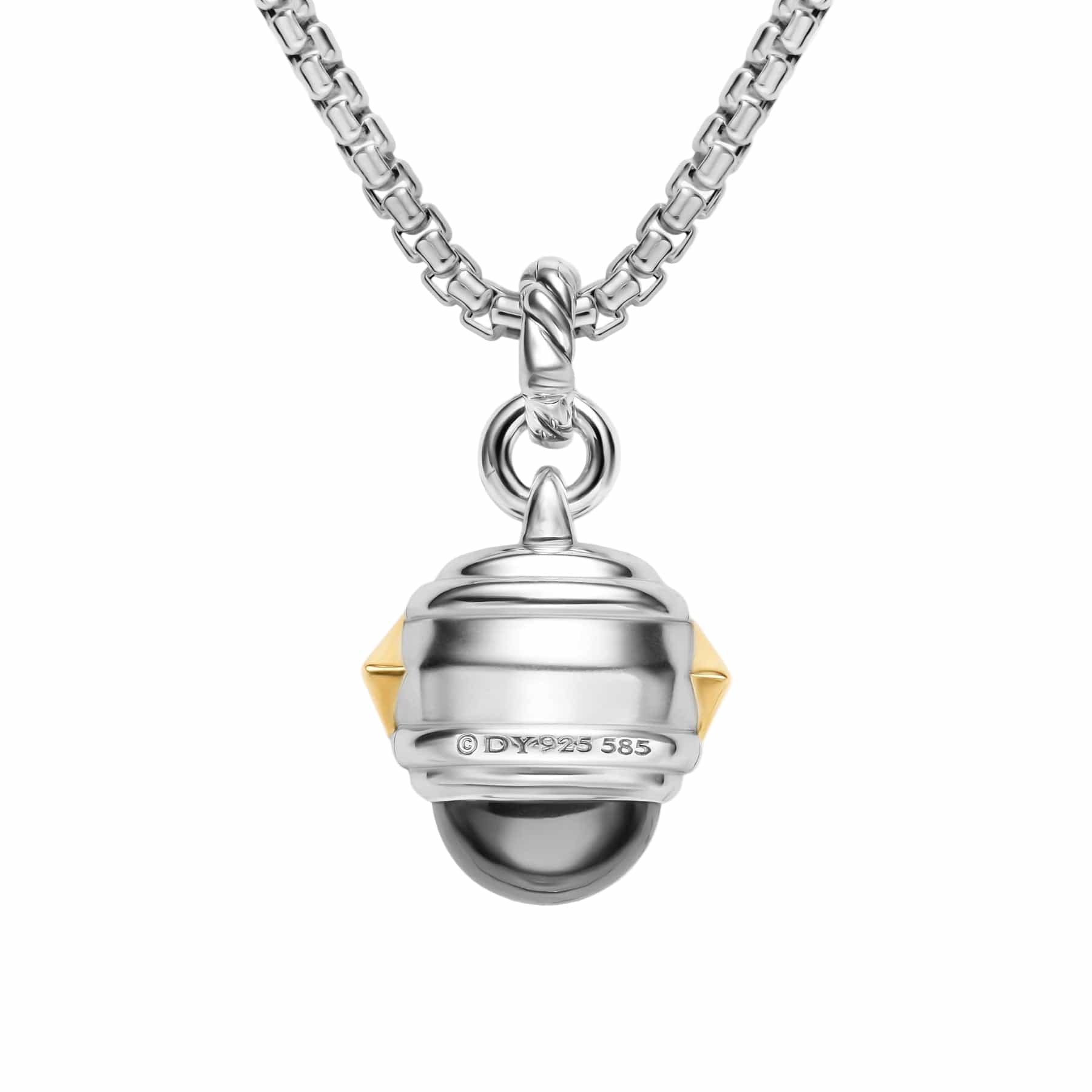 Renaissance® Amulet Sterling Silver with 14K Yellow Gold, Hematine, Rhodolite Garnet and Iolite, 19.8mm - Image 2