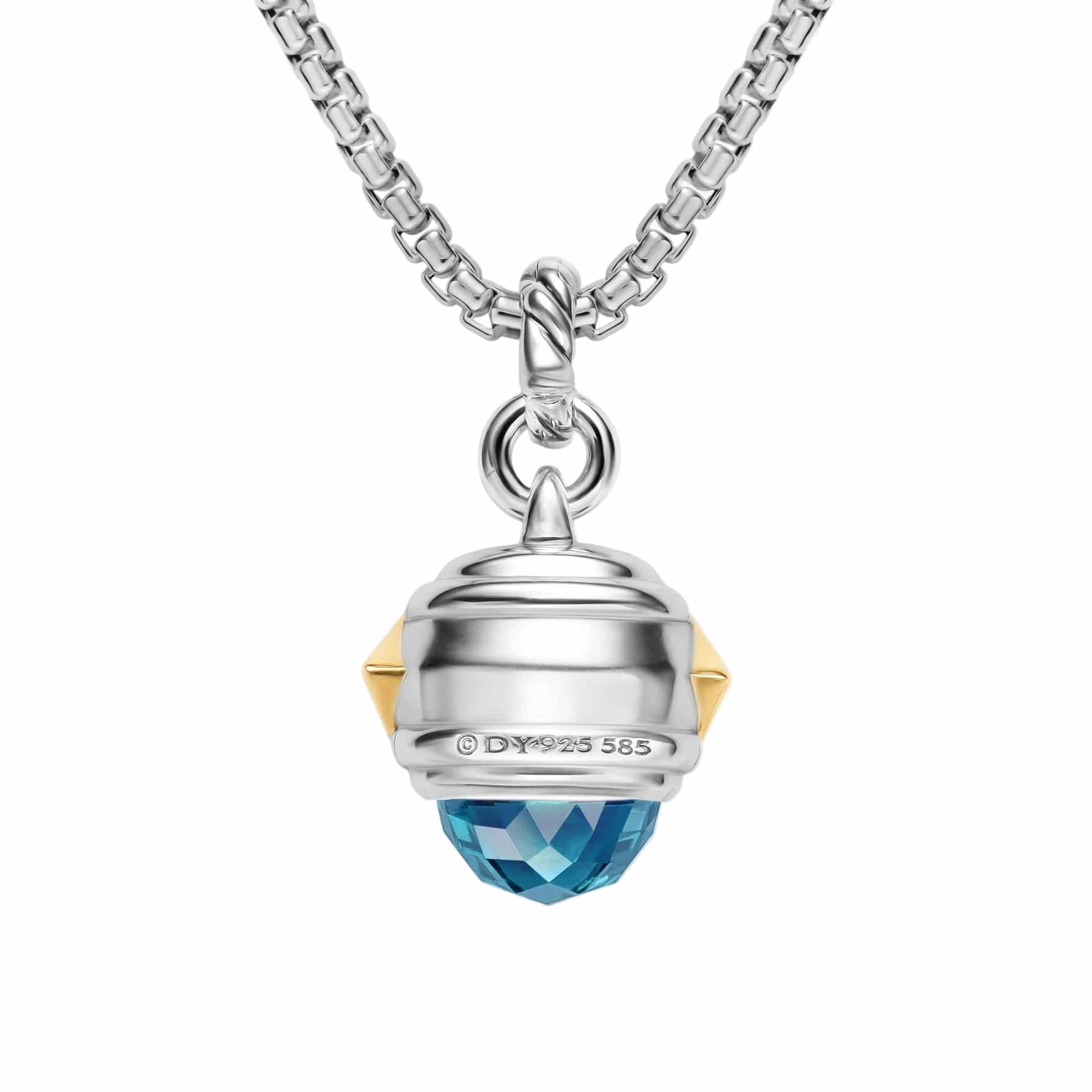 Renaissance® Amulet Sterling Silver with 14K Yellow Gold, Hampton Blue Topaz, Iolite and Amethyst, 19.8mm - Image 2