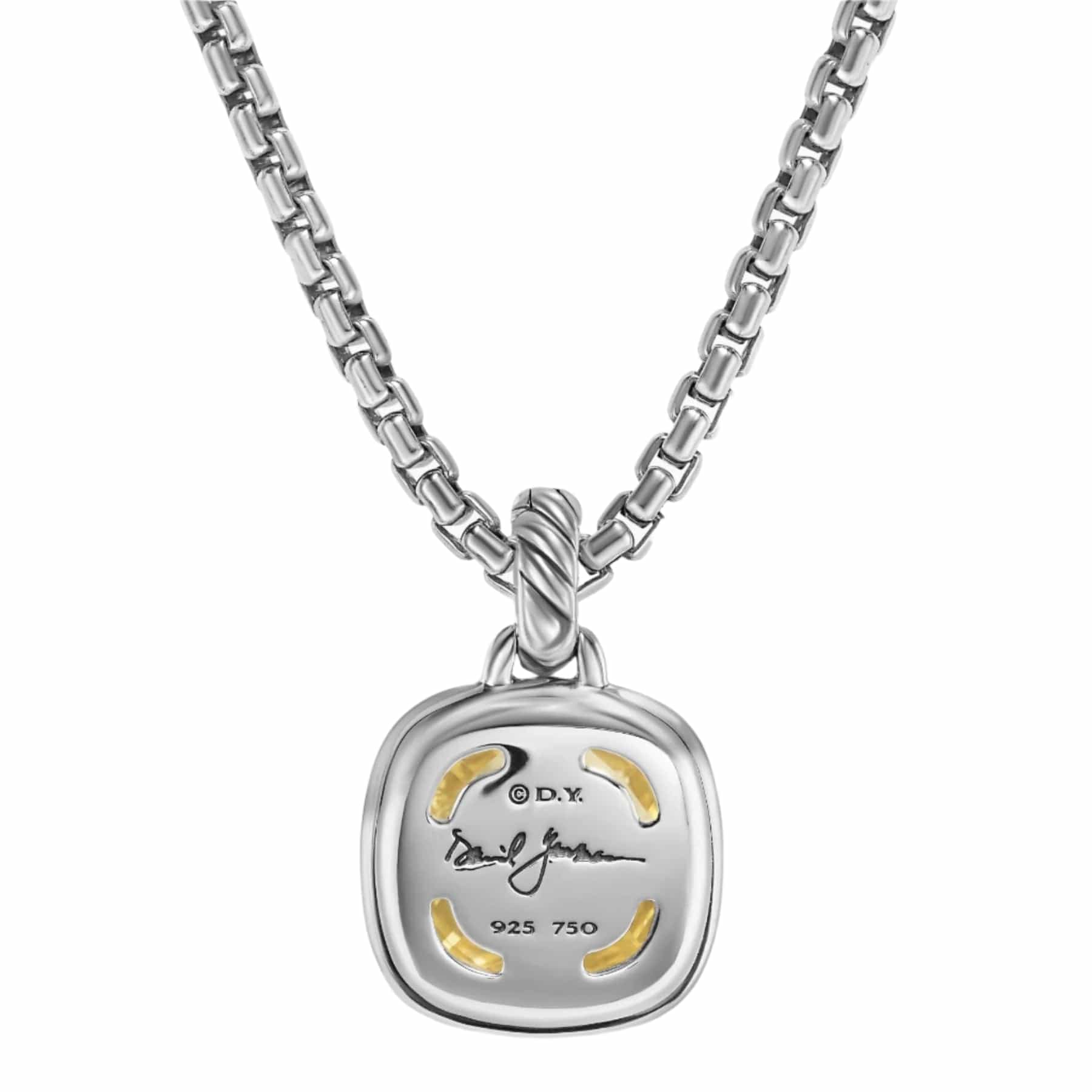 Albion® Pendant Sterling Silver with 18K Yellow Gold and Champagne Citrine, 11mm - Image 4