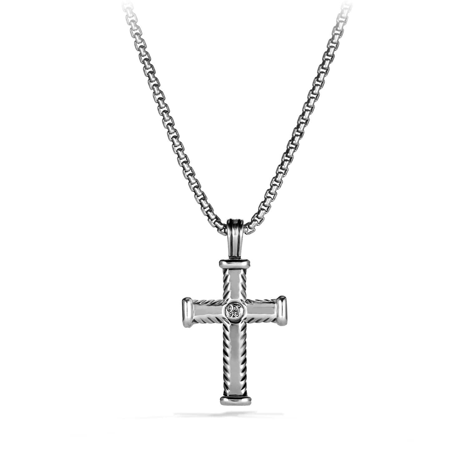 Chevron Cross Pendant with Black Diamonds - Image 2