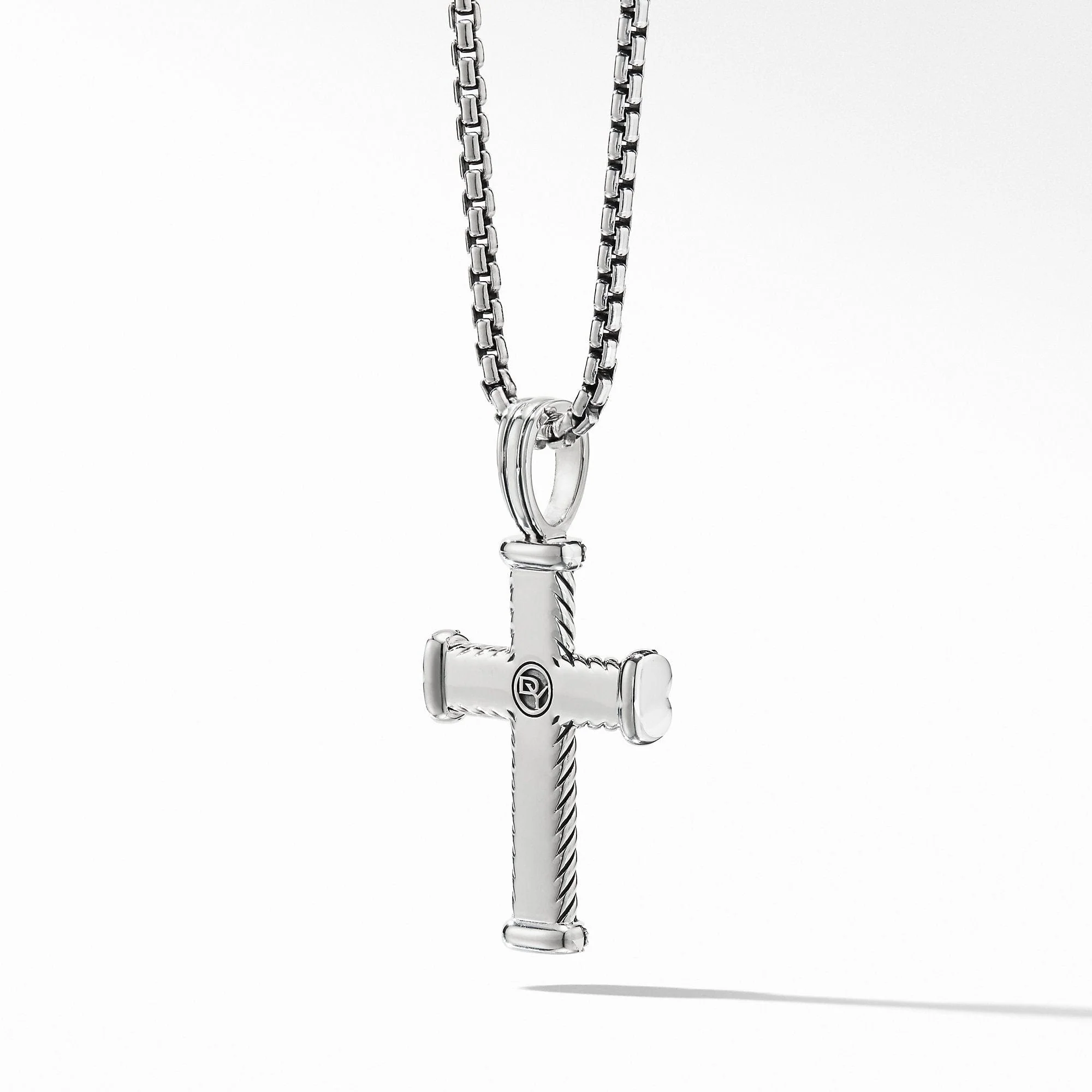 Chevron Cross Pendant with Black Diamonds - Image 3