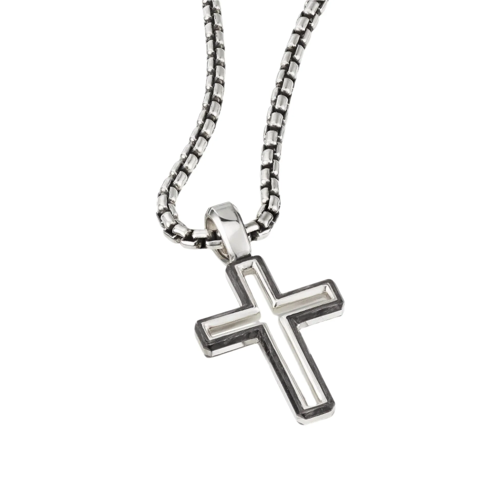 Forged Carbon Cross Pendant - Image 2