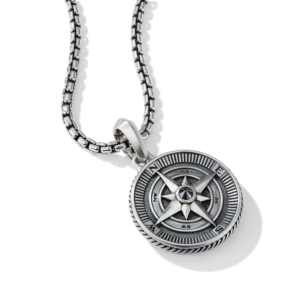 Maritime® Compass Amulet with Center Black Diamond - Image 3