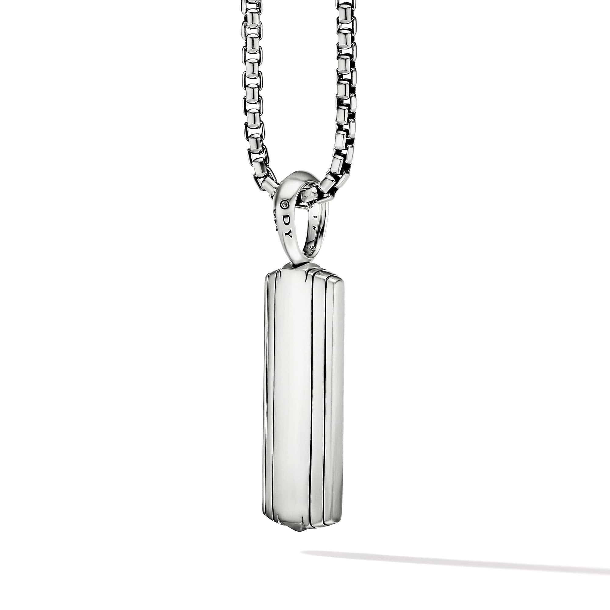 Pyramid Ingot Tag with Pavé Black Diamonds - Image 2