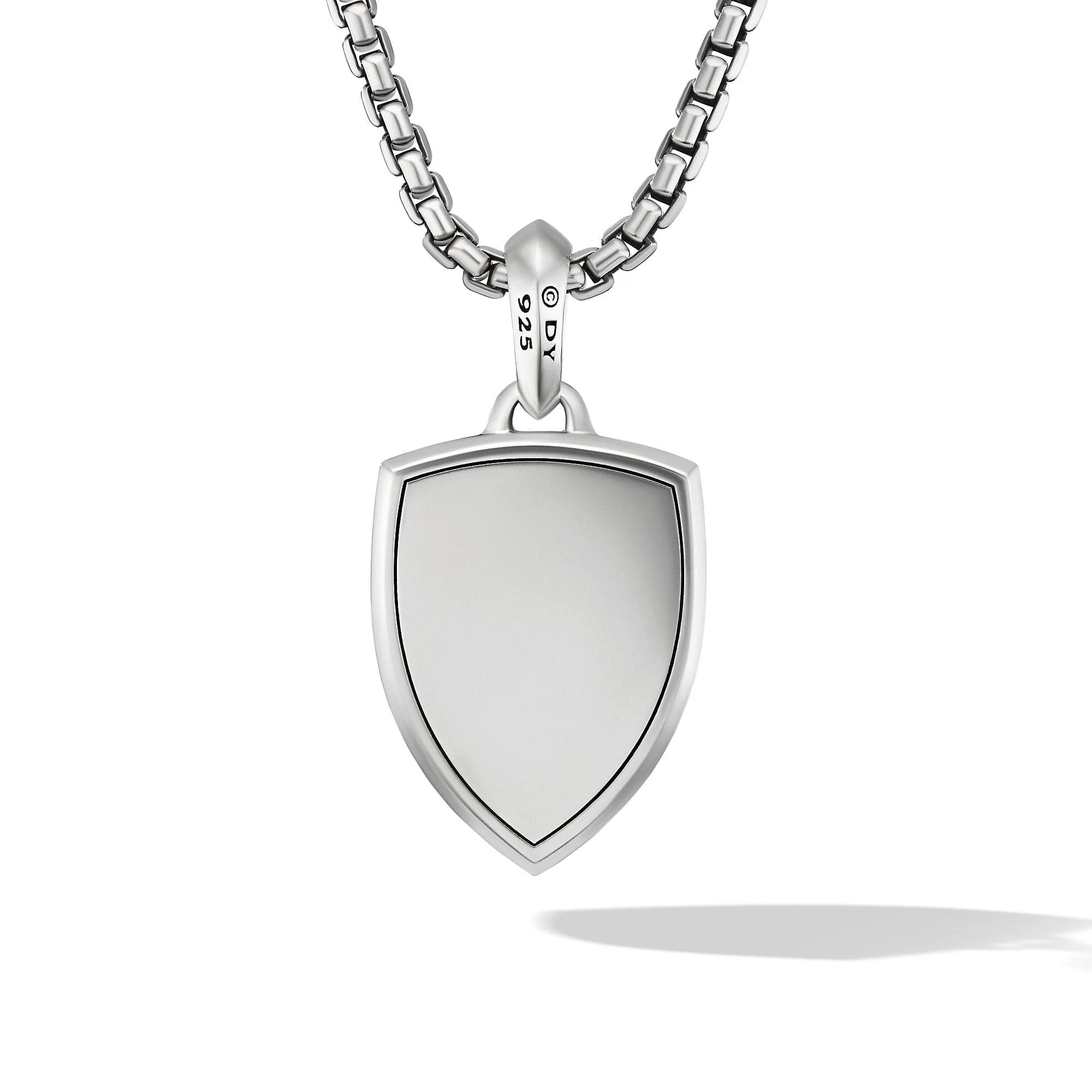 Shield Amulet in Sterling Silver with Black Onyx and Pavé Black Diamonds - Image 2