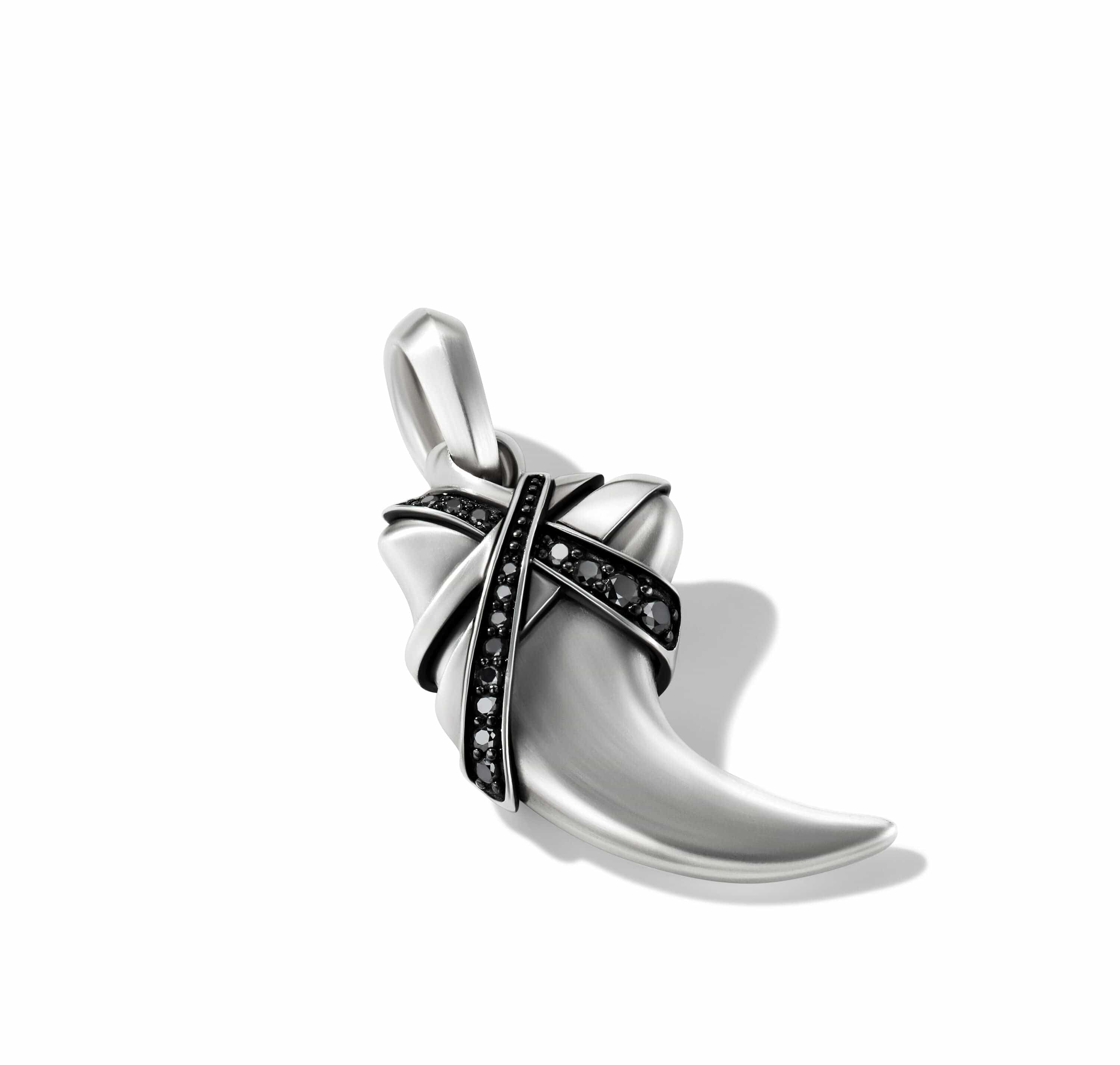 Cairo Wrap Claw Amulet in Sterling Silver with Pavé Black Diamonds - Image 3