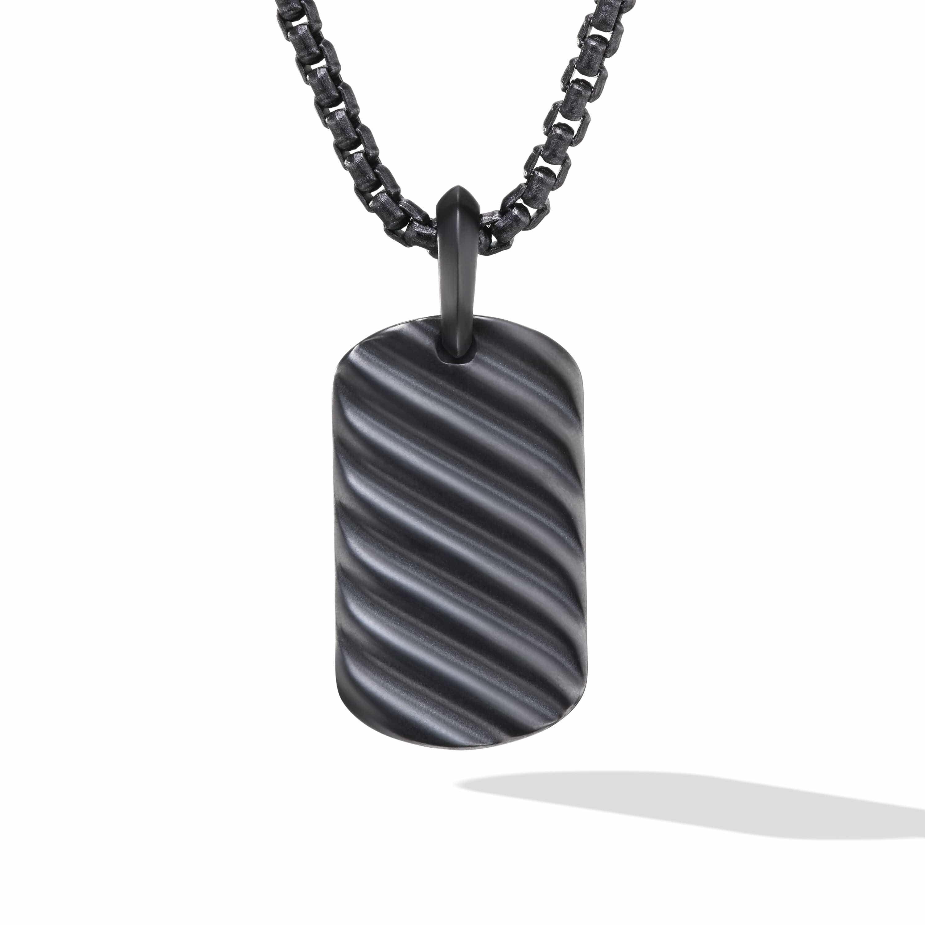 Sculpted Cable Tag in Black Titanium - Image 2