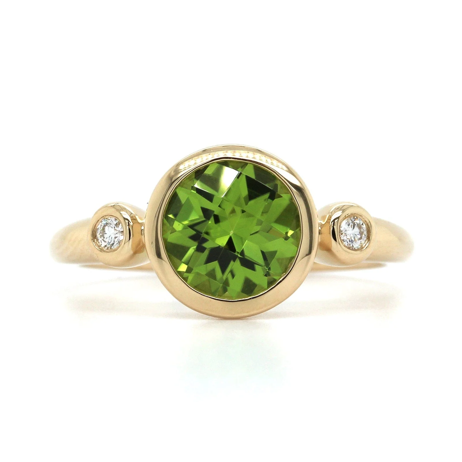 14K Yellow Gold Peridot Ring