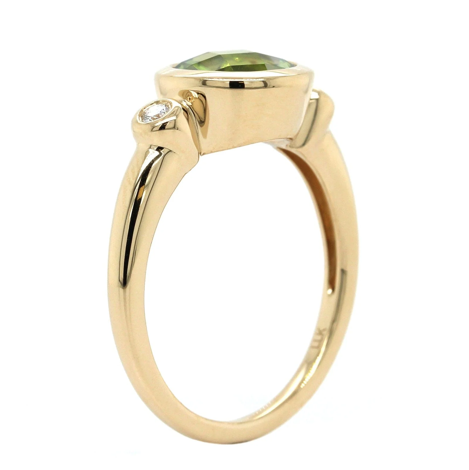 14K Yellow Gold Peridot Ring - Image 2