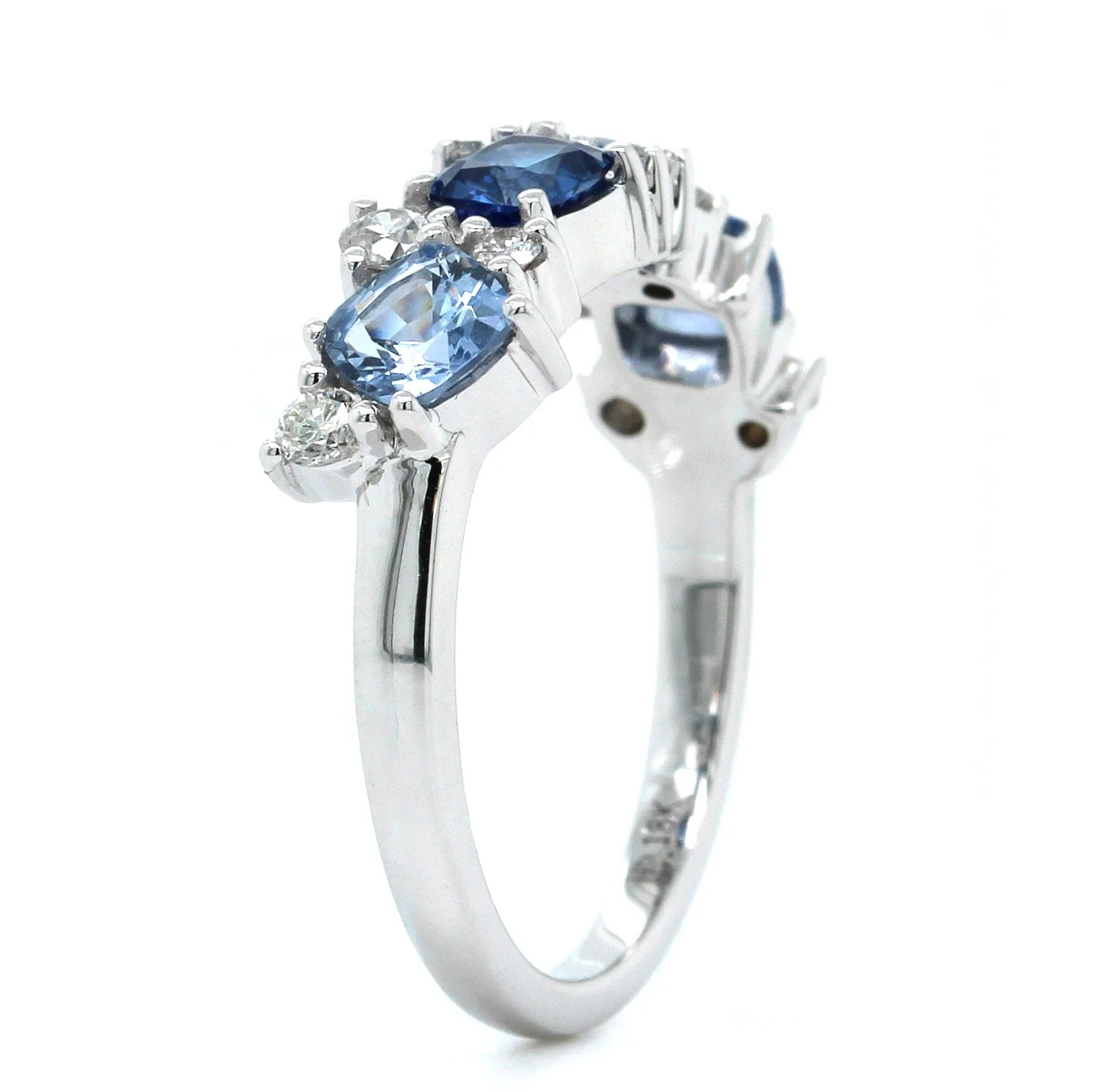 Penny Preville 18K White Gold Ombre Sapphire and Diamond Ring - Image 2