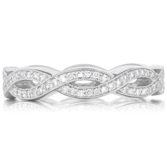 Penny Preville 18K White Gold Twist Diamond Eternity Ring
