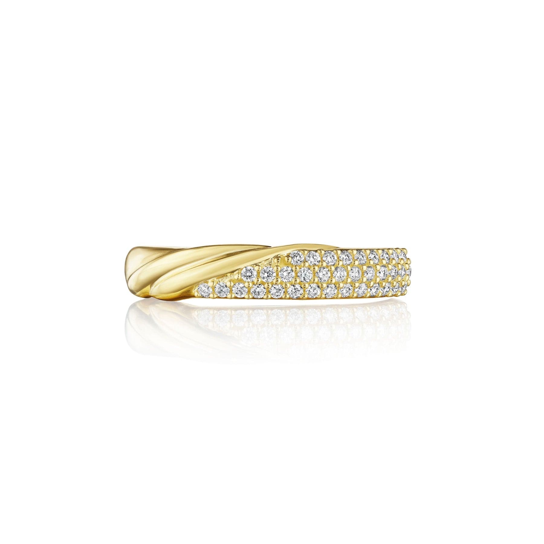 Penny Preville 18K Yellow Gold Bold Pave Diamond Ring