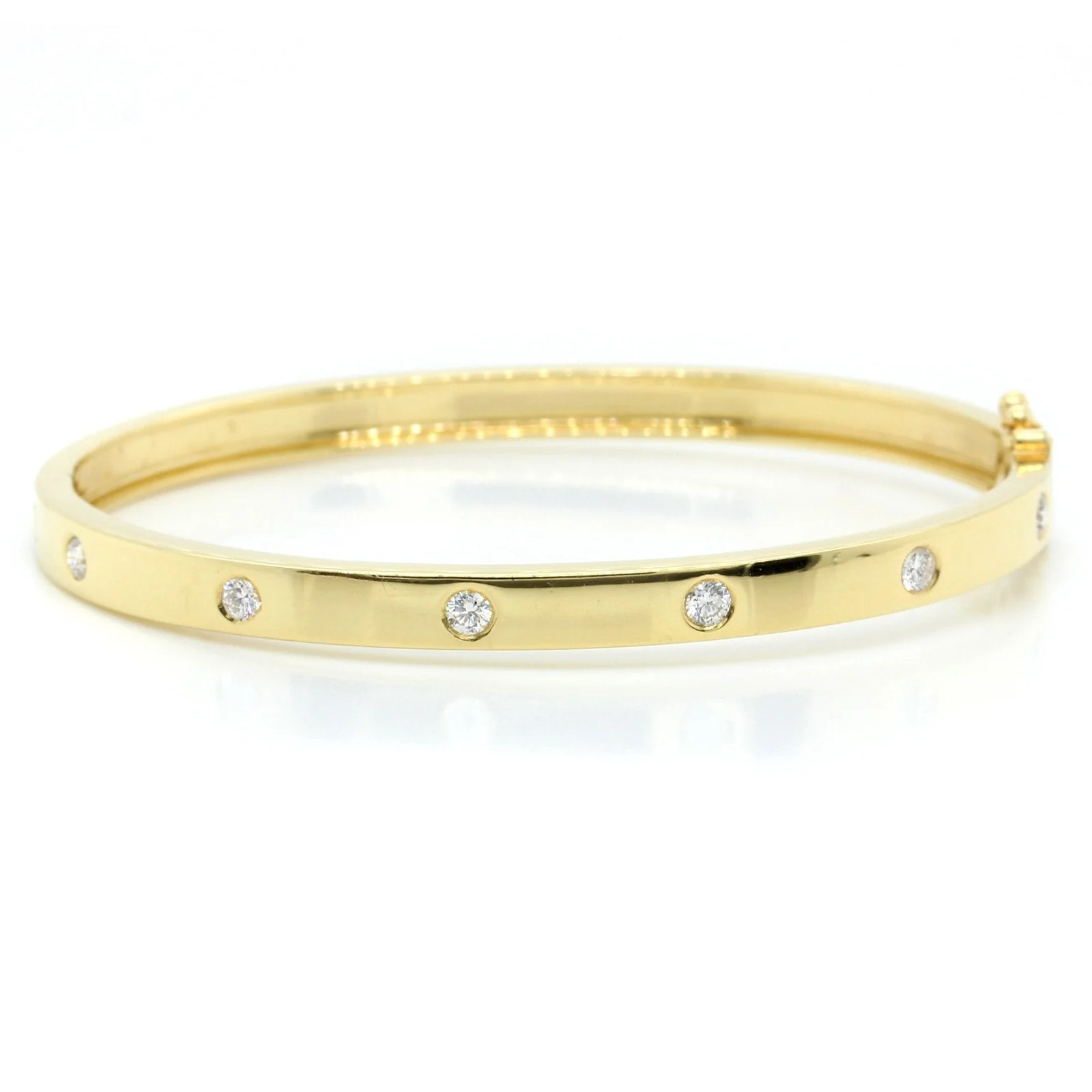 Penny Preville 18K Yellow Gold Burnished Diamond Bangle