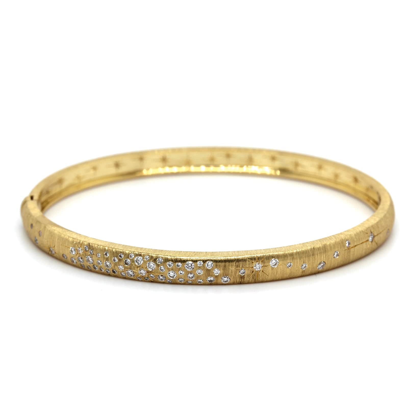 Penny Preville 18K Yellow Gold Diamond Galaxy Bangle