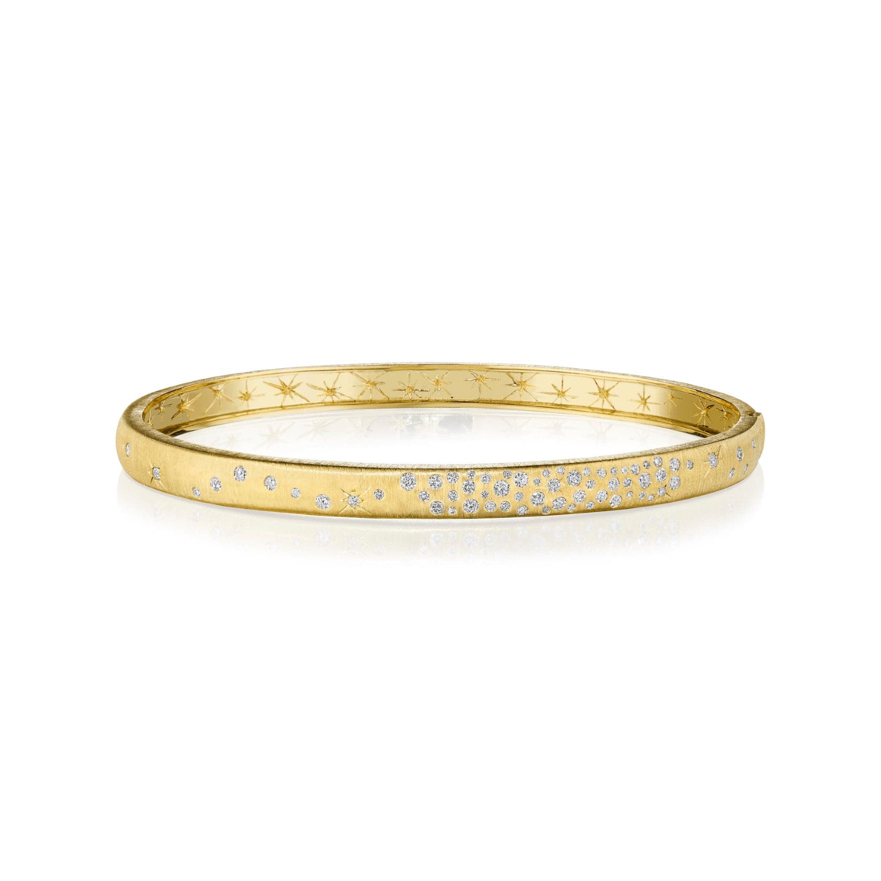 Penny Preville 18K Yellow Gold Diamond Galaxy Bangle