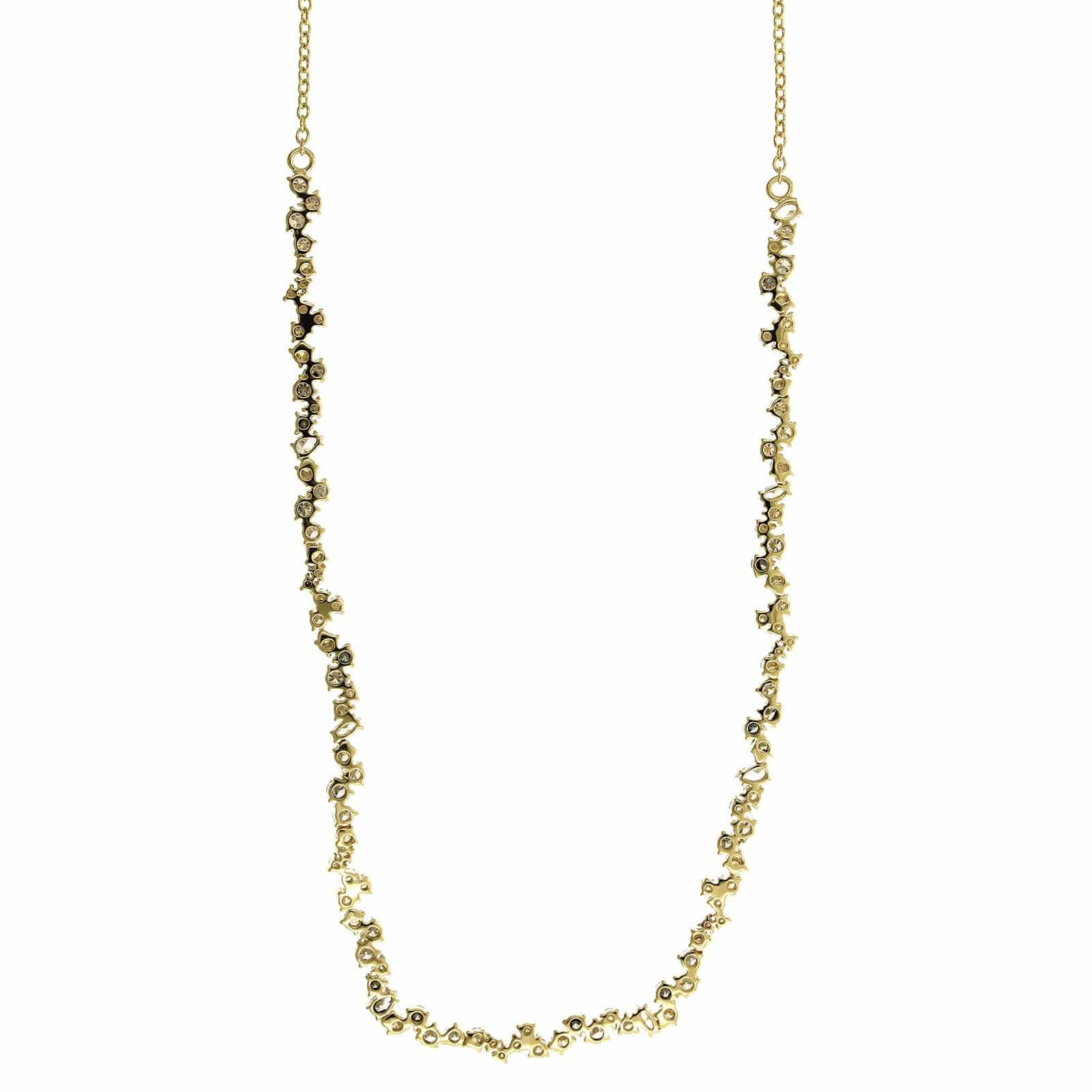 Penny Preville 18K Yellow Gold Diamond Half Choker Necklace - Image 2