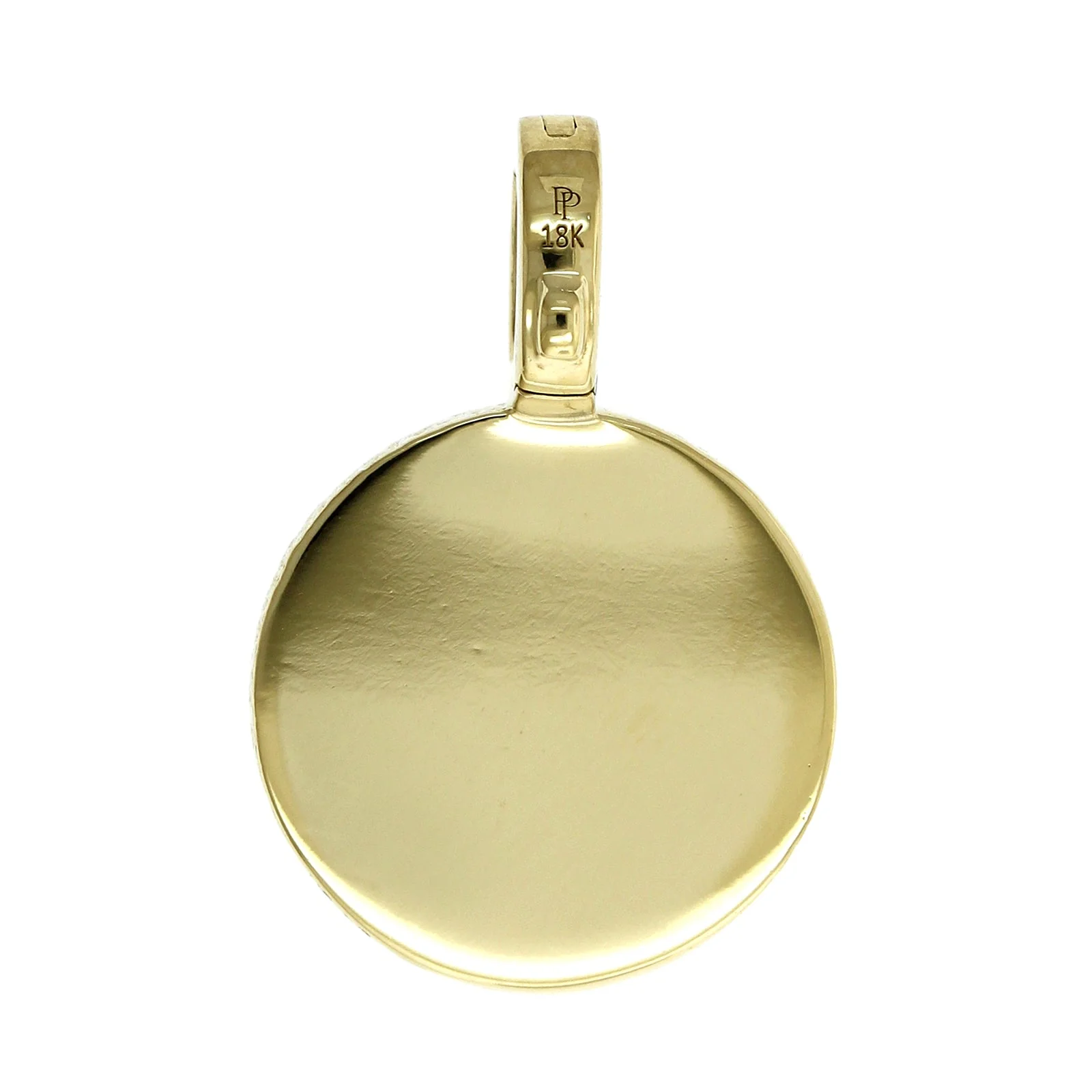 Penny Preville 18K Yellow Gold Diamond Lotus Medallion Pendant - Image 2