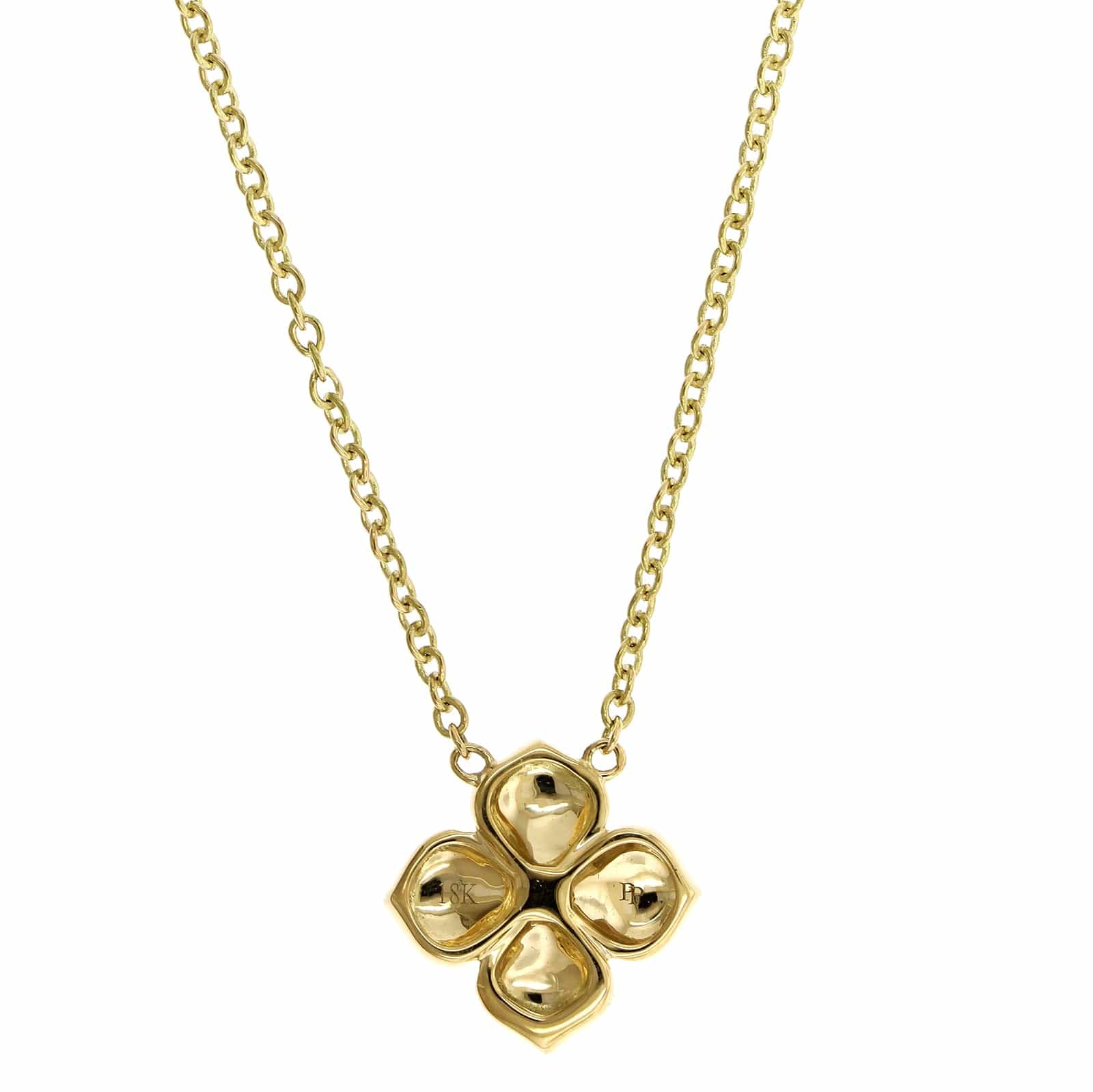 Penny Preville 18K Yellow Gold Flower Diamond Pendant - Image 2