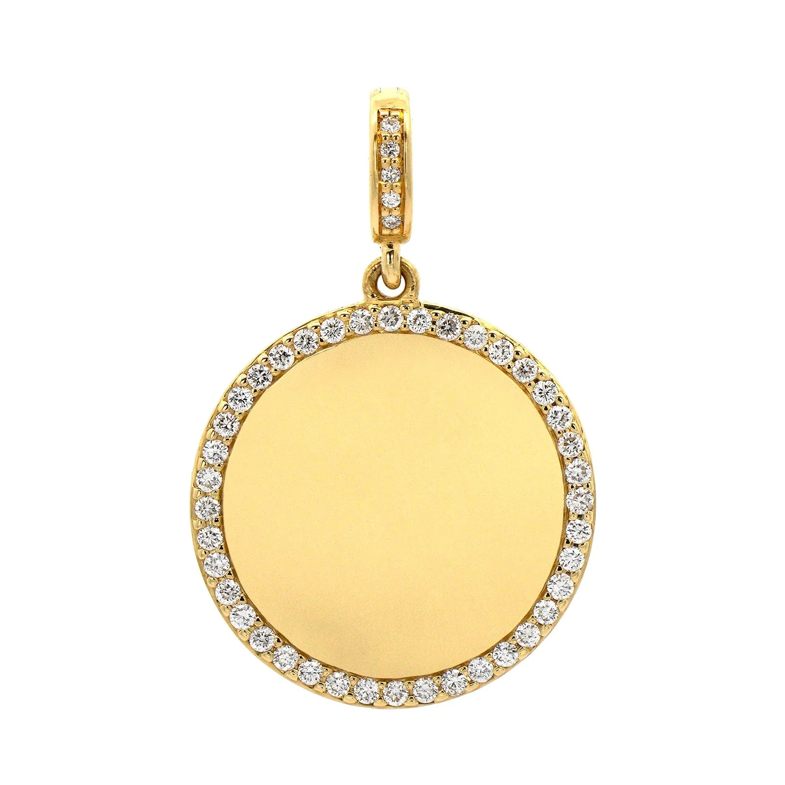 Penny Preville 18K Yellow Gold Round Medallion Diamond Pendant