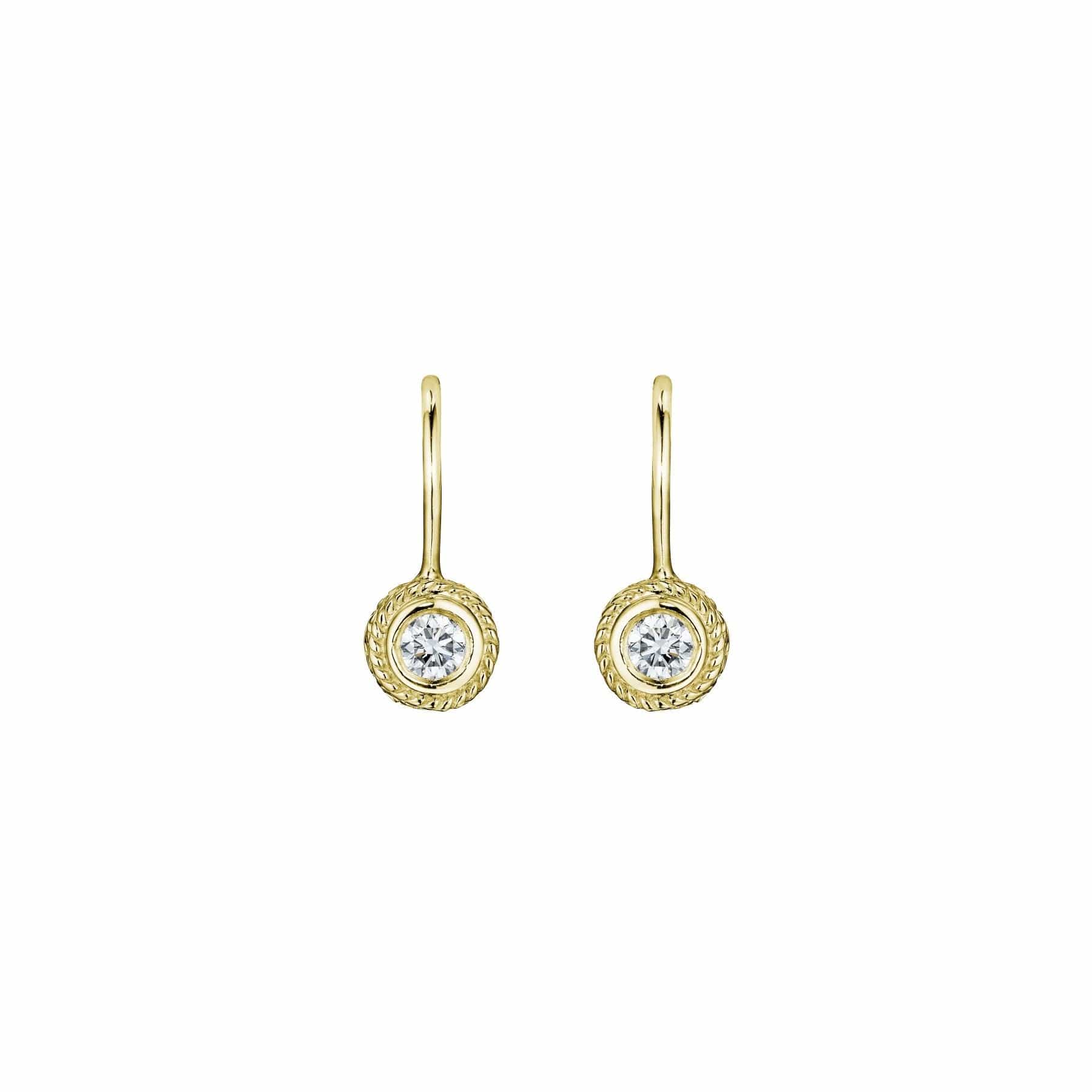 Penny Preville 18K Yellow Gold Twisted Diamond Earrings