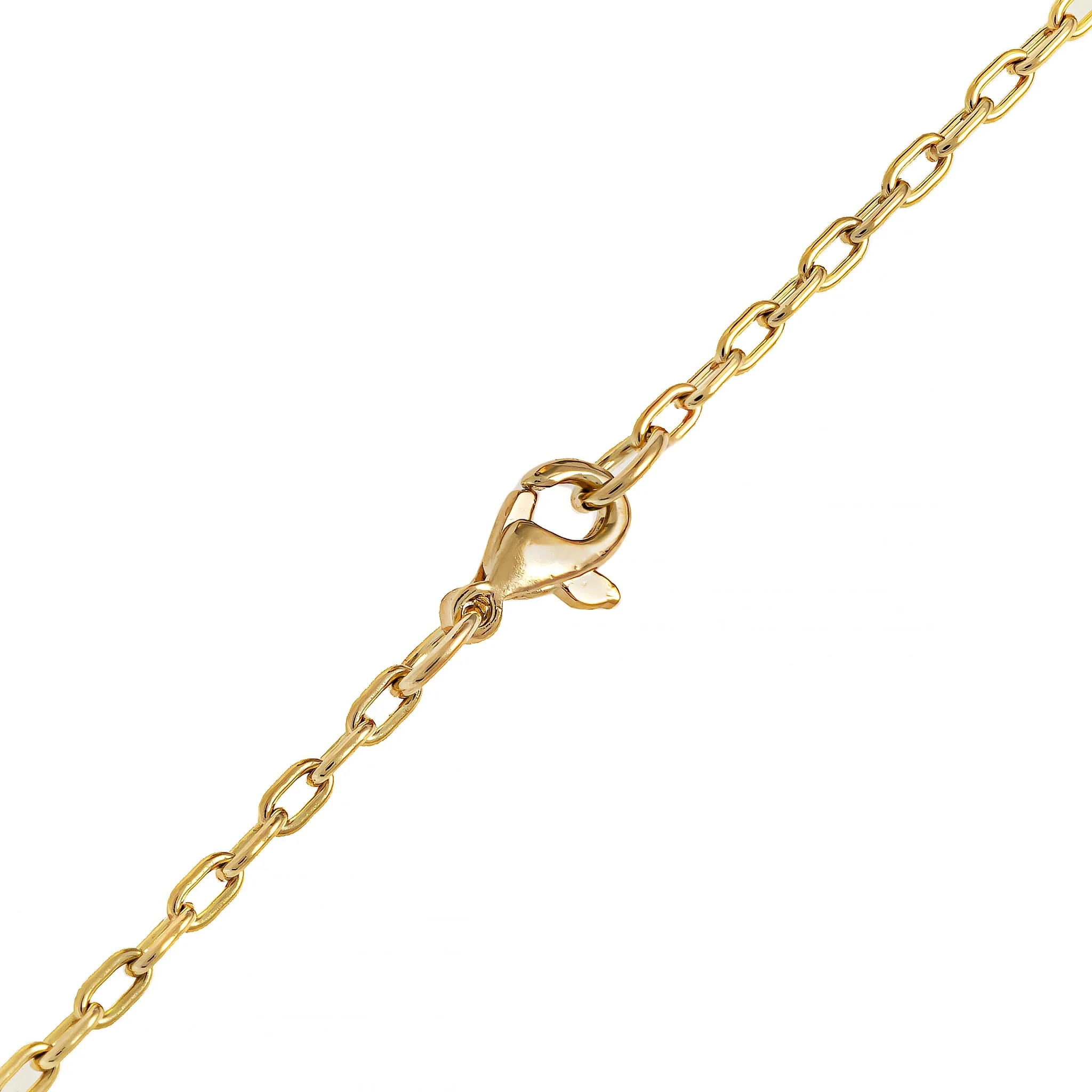 18K Yellow Gold Bezel Set Cushion Cut Peridot Pendant Necklace - Image 3
