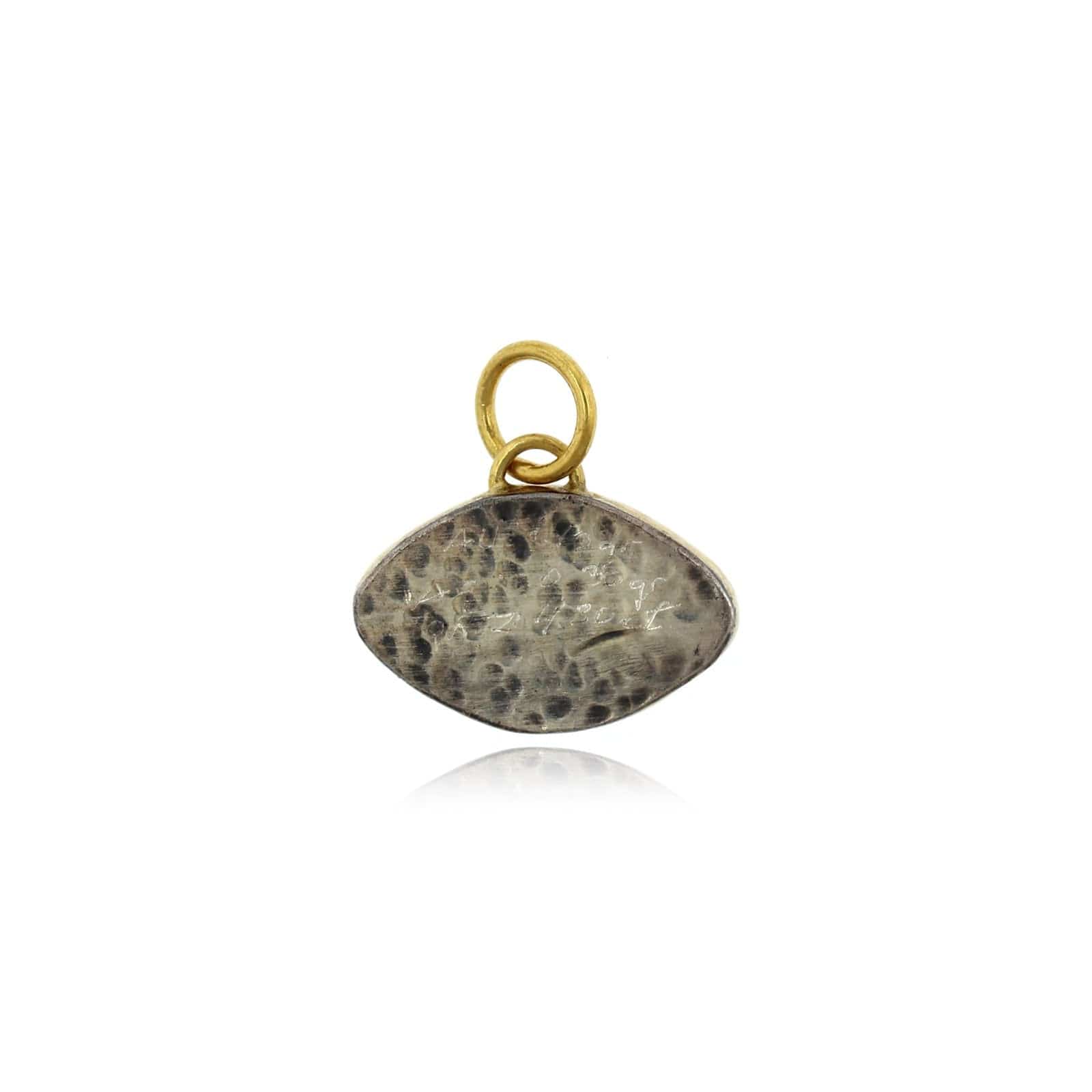 24K Yellow Gold Evil Eye Charm - Image 3
