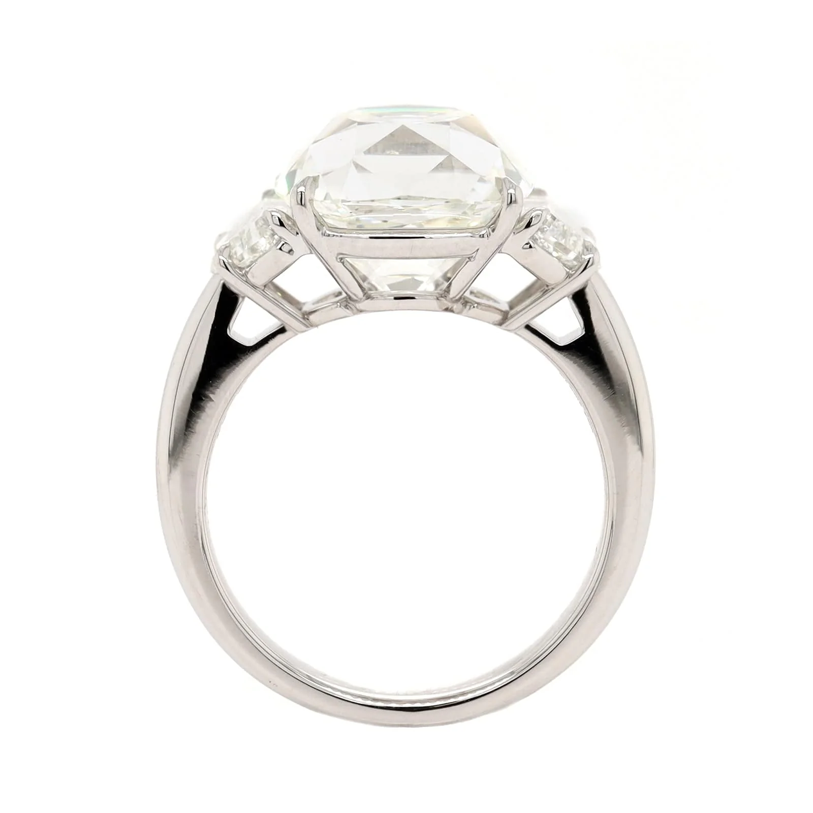 Platinum Elongated Cushion and Cadillac Cut Diamond Ring - Image 3