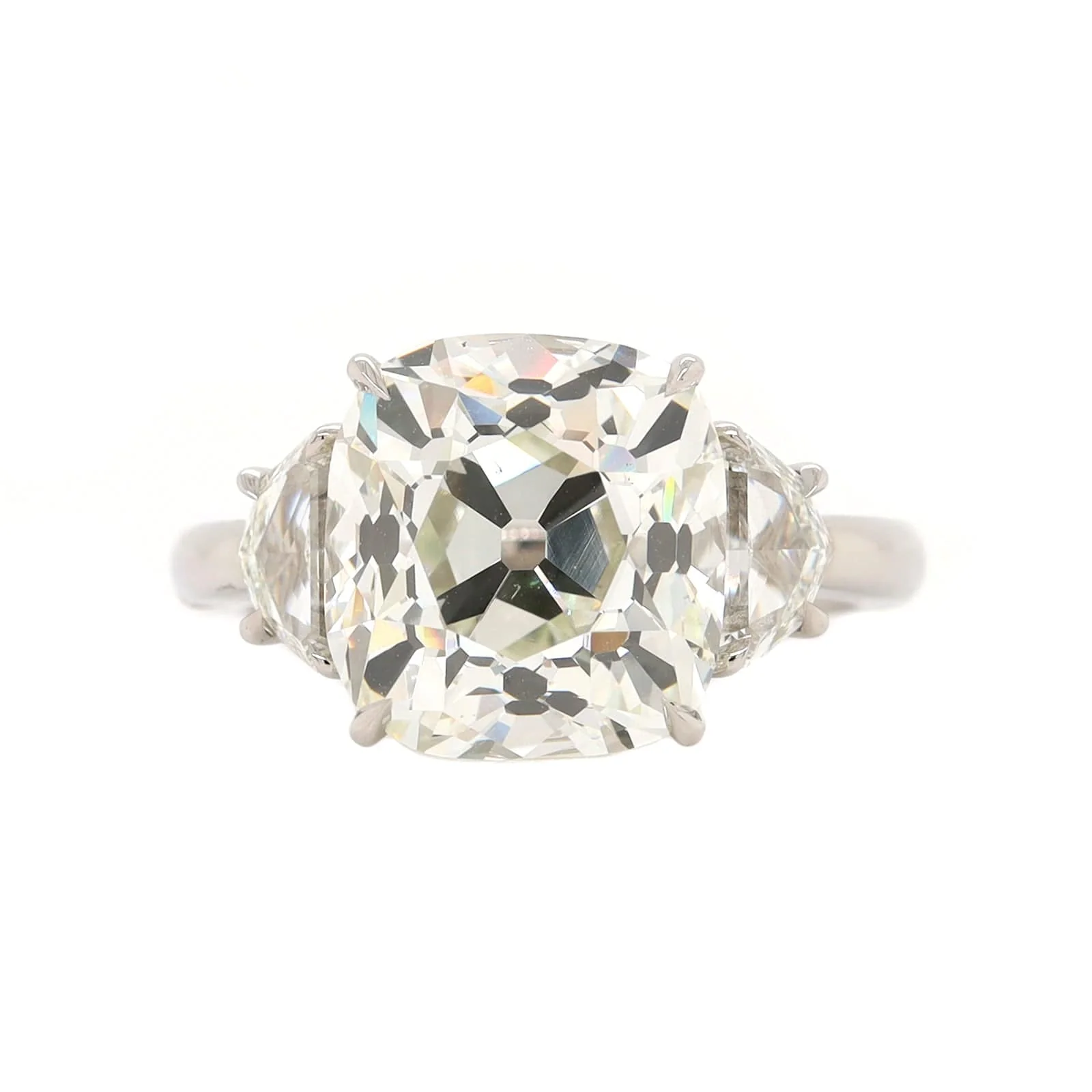 Platinum Elongated Cushion and Cadillac Cut Diamond Ring - Image 5
