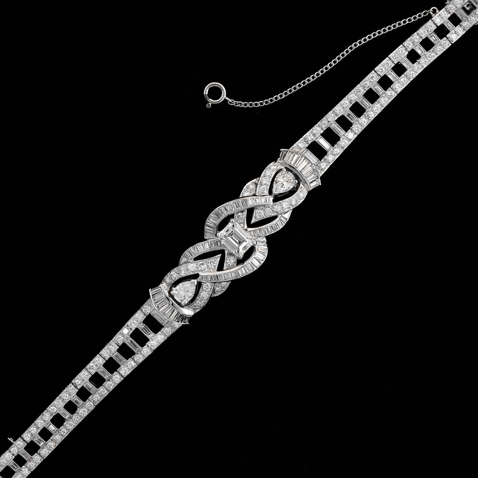 Platinum Estate Diamond Bracelet - Image 2