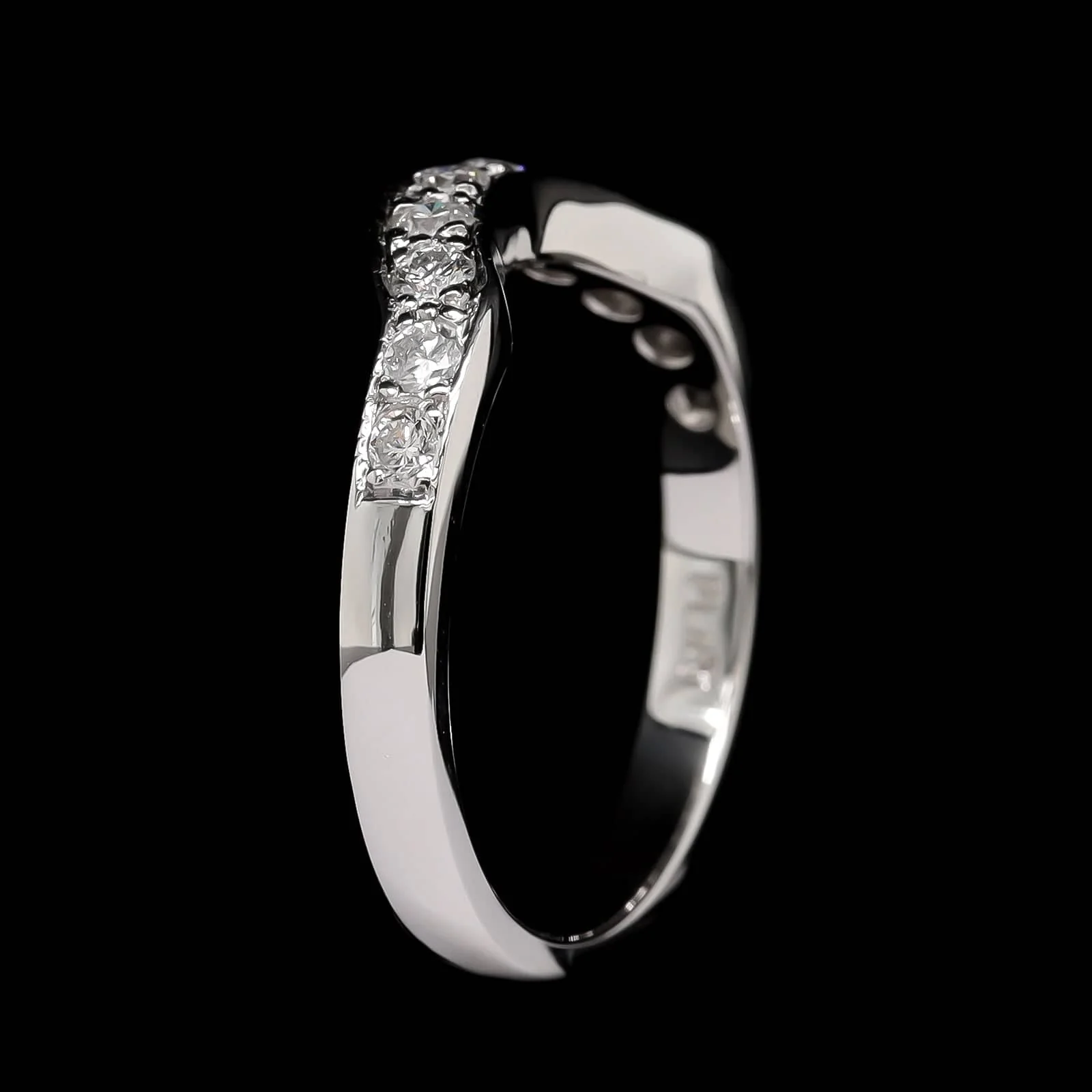 Platinum Estate Diamond Curved Band - Image 2
