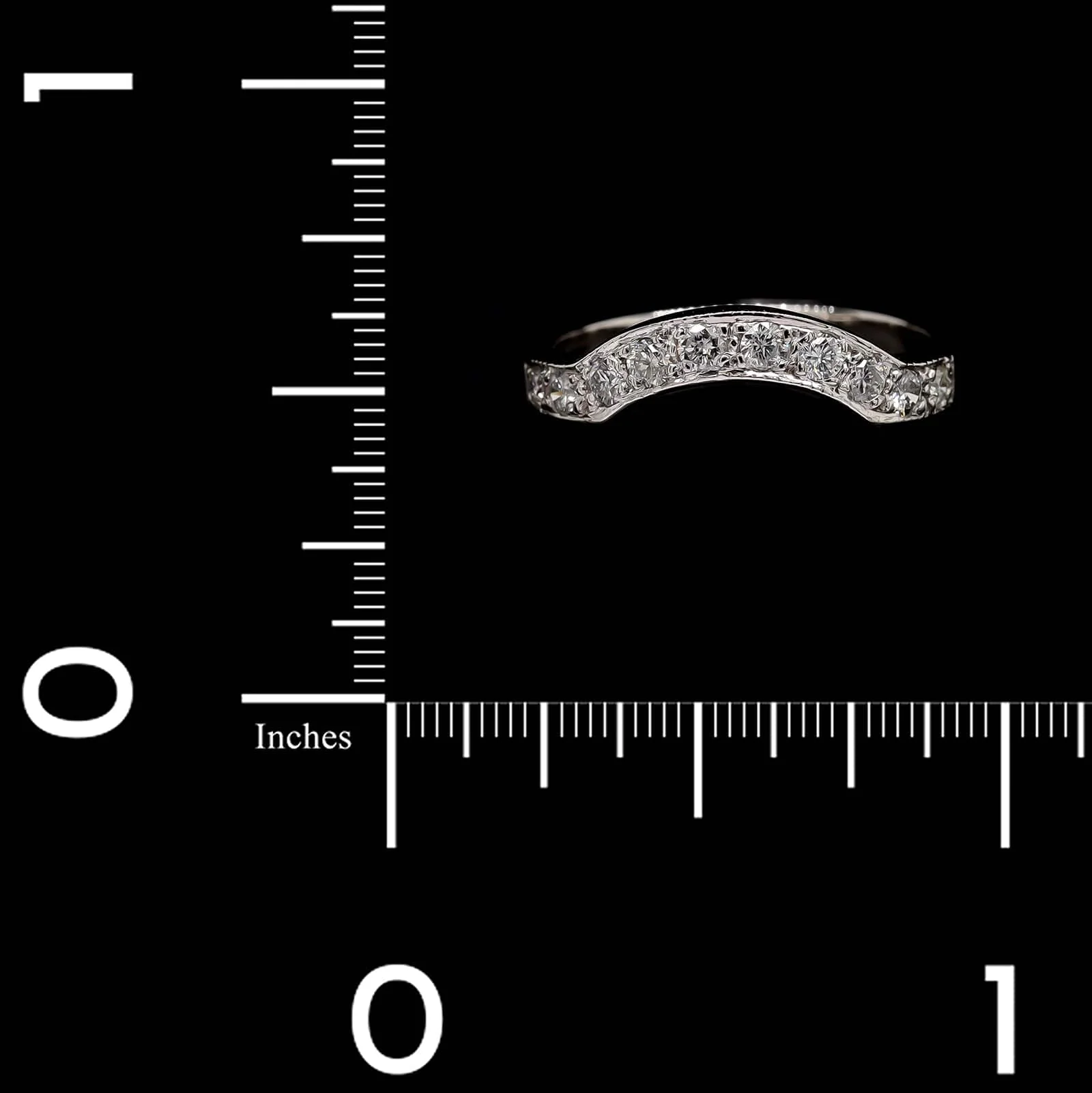 Platinum Estate Diamond Curved Band - Image 4