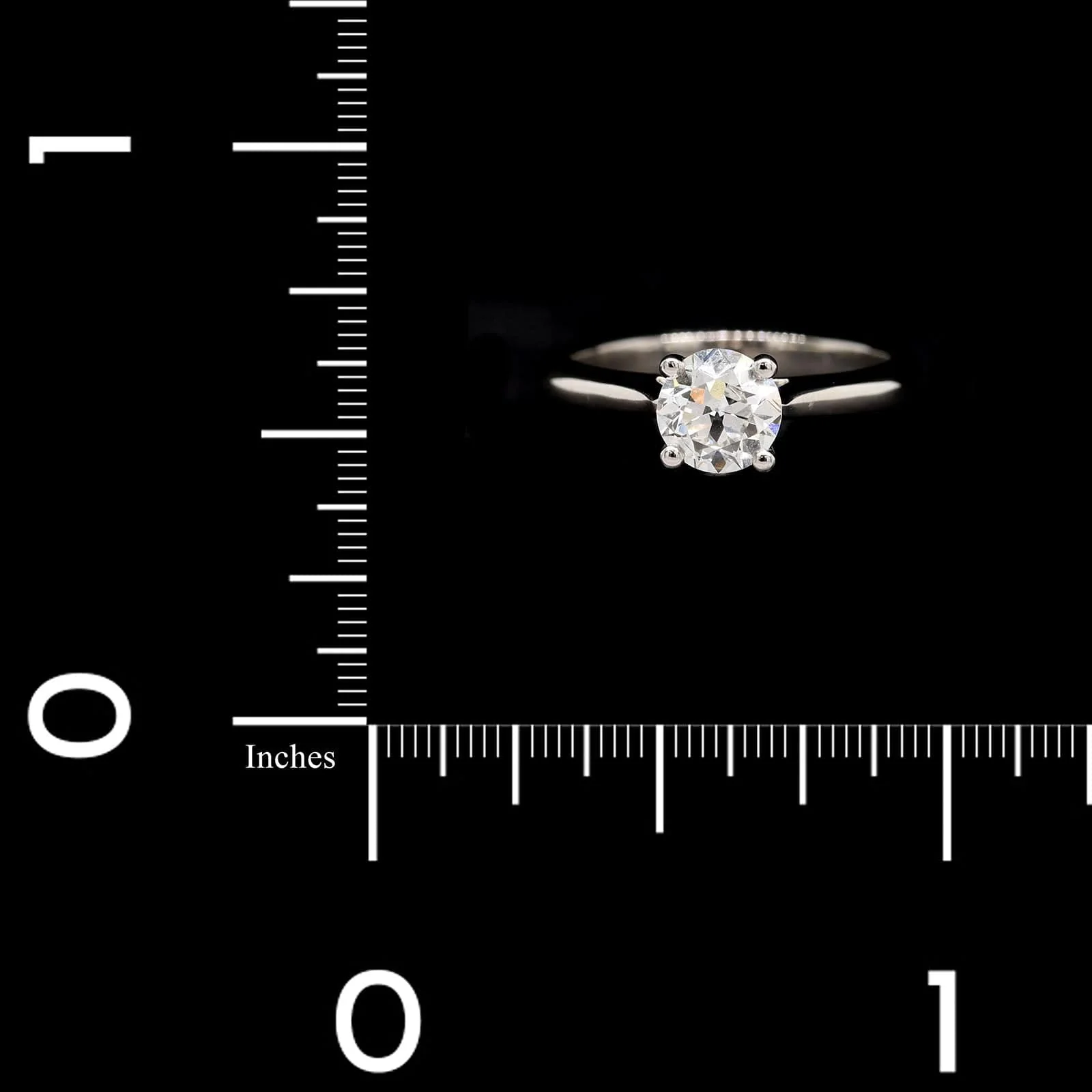 Platinum Estate Diamond Engagement Ring - Image 4
