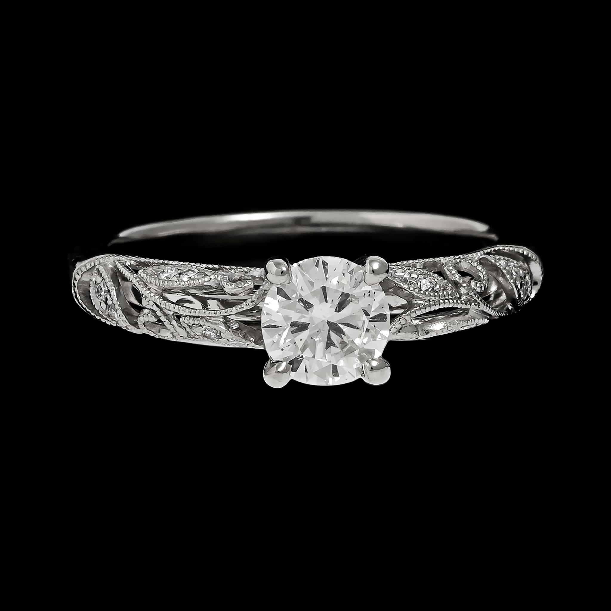 Platinum Estate Diamond Engagement Ring