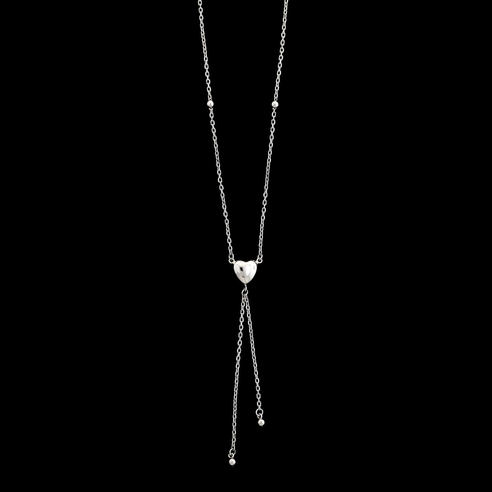 Platinum Estate Heart Pendant Necklace