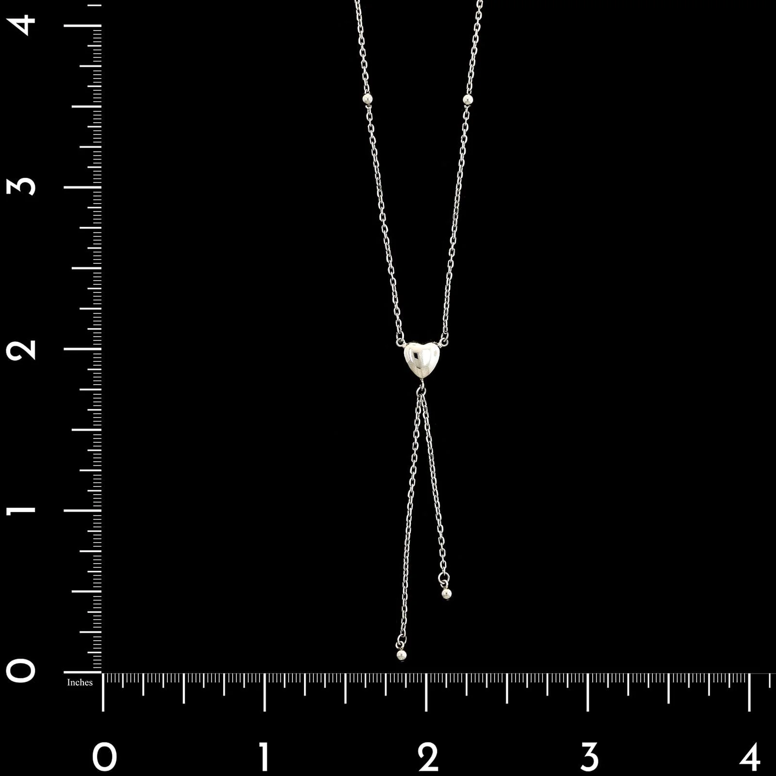 Platinum Estate Heart Pendant Necklace - Image 3