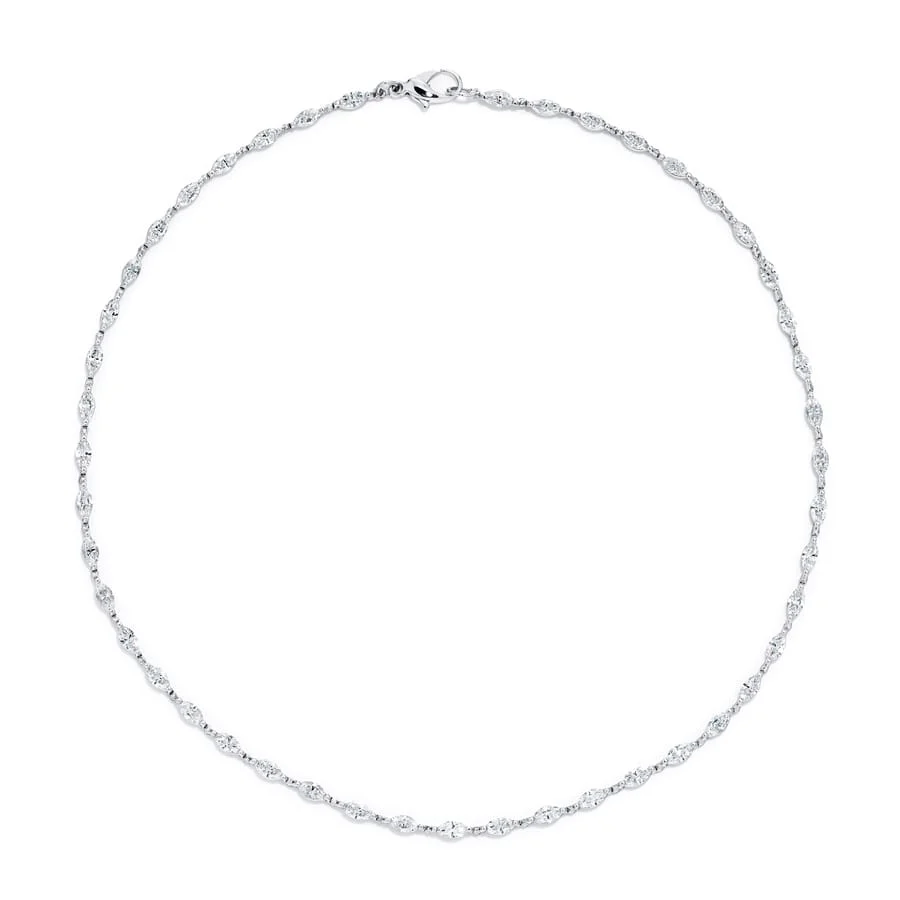 Platinum Marquise Diamond Necklace