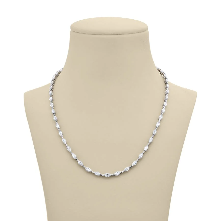 Platinum Marquise Diamond Necklace - Image 2
