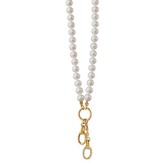 18K Yellow Gold Pearl Charm Enhancer Chain