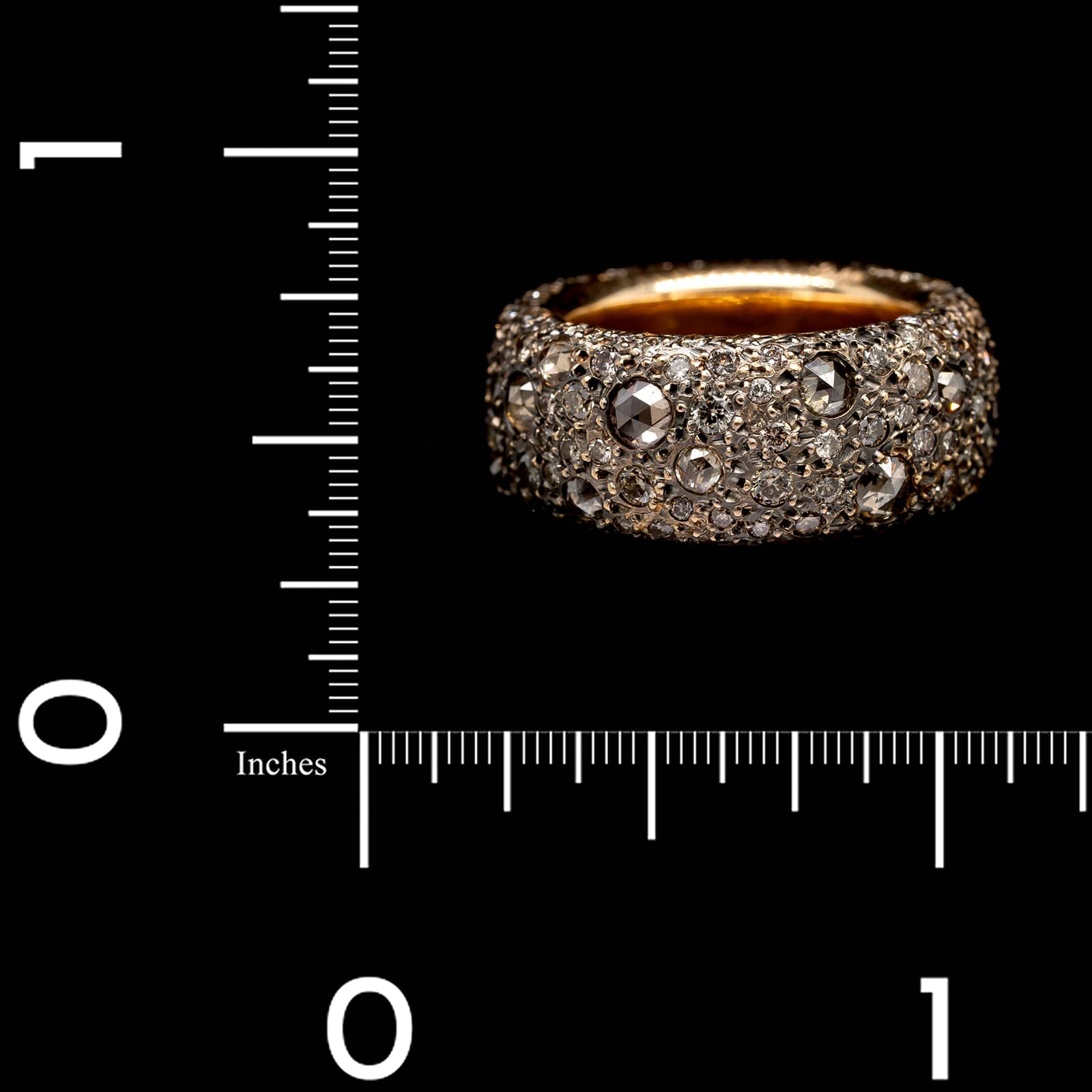 Pomellato 18K Rose Gold Estate Diamond Tango Eternity Band - Image 4