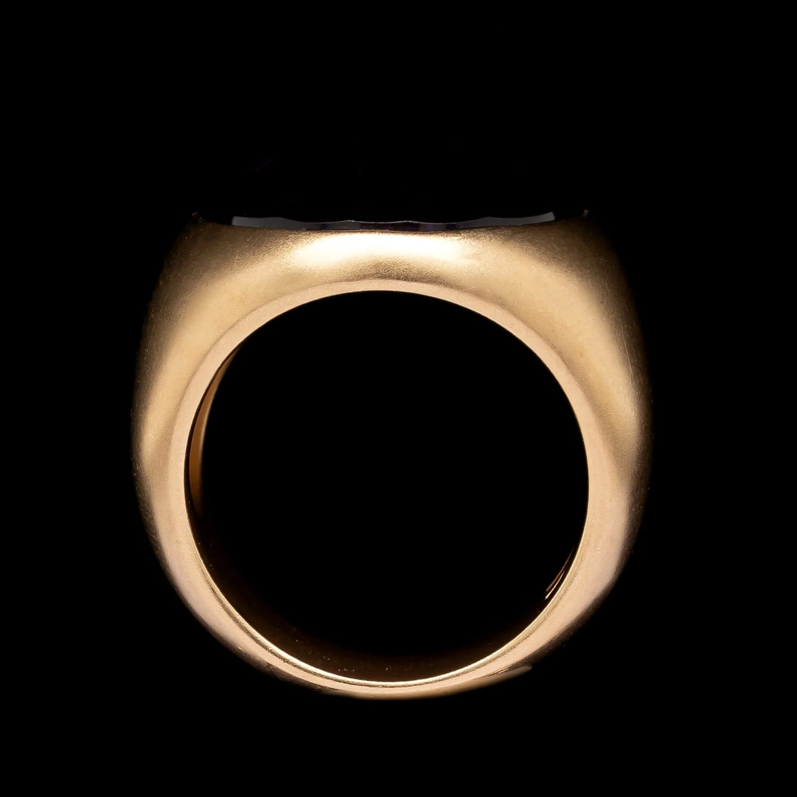 Pomellato 18K Yellow Gold Estate Amethyst Narciso Ring - Image 3
