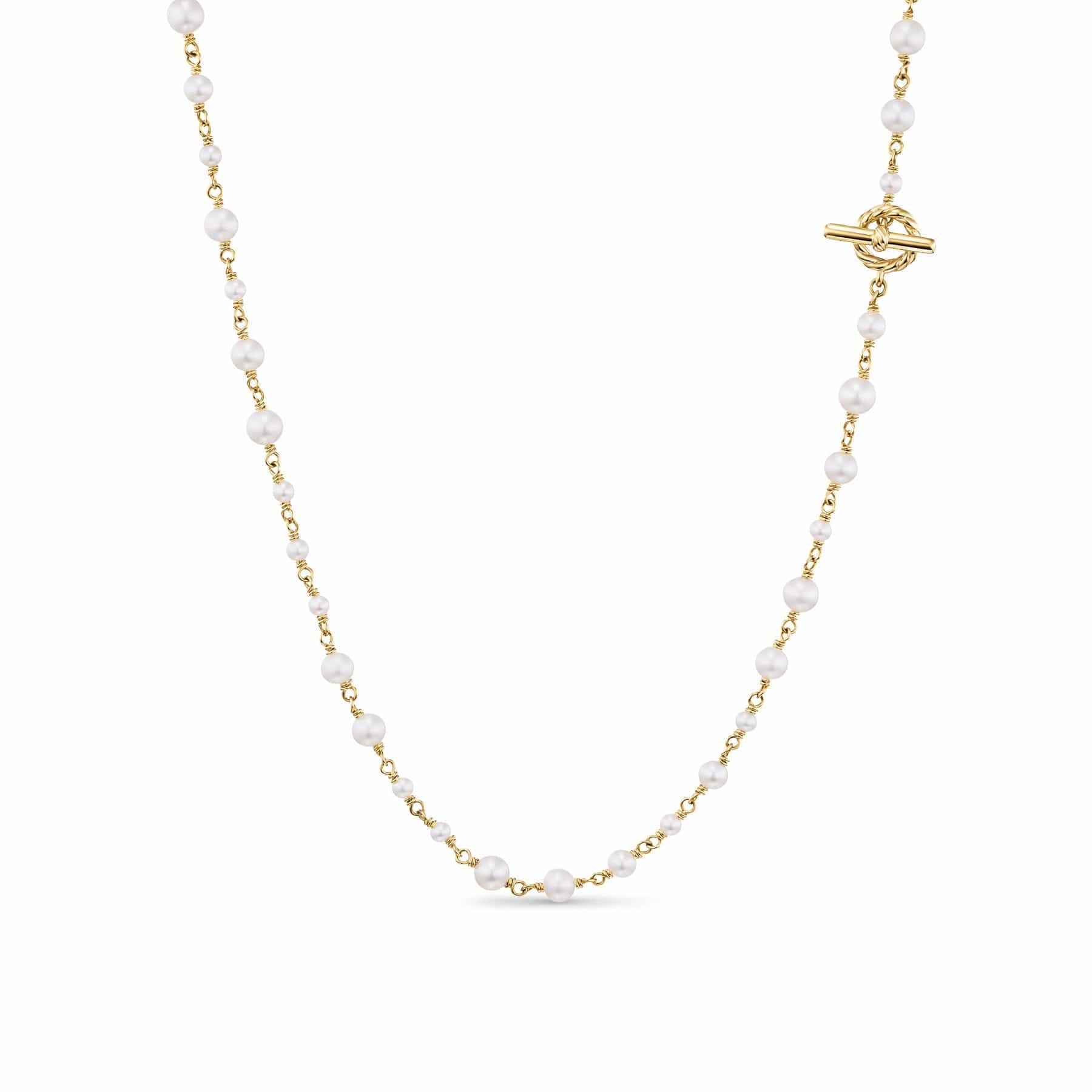 Pearl Classics Toggle Chain Necklace 18K Yellow Gold, 4.5mm