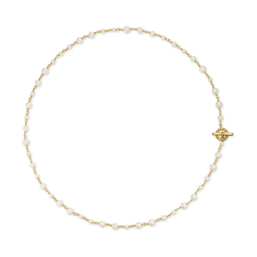 Pearl Classics Toggle Chain Necklace 18K Yellow Gold, 4.5mm - Image 2