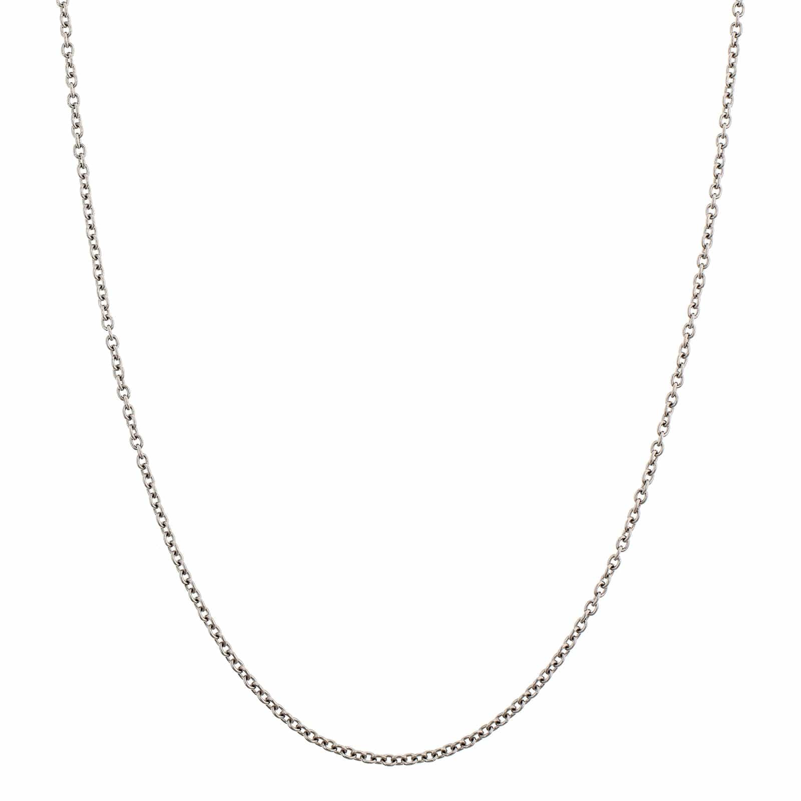 Platinum 16" Cable Link Chain Necklace